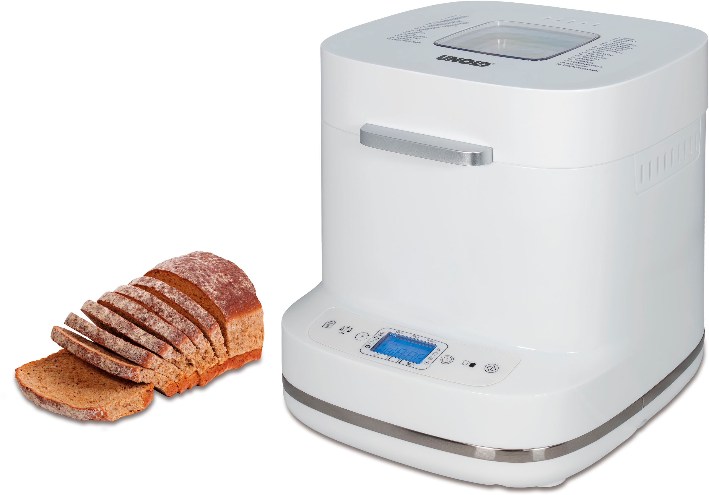 UNOLD Brotbackautomat "Backmeister Bernd", weiß, B:31,4cm H:28cm T:26cm, Brotbackautomaten