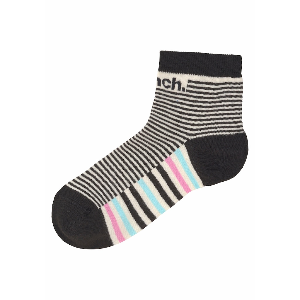 Bench. Kurzsocken, (Set, 5 Paar), im Streifendesign