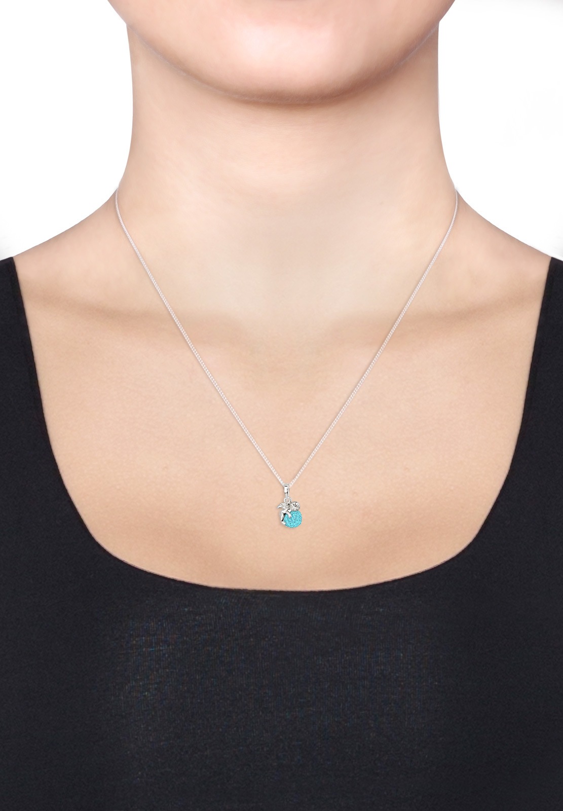 Elli Collierkettchen »Engel Glas Kristalle 925 Sterling Silber«