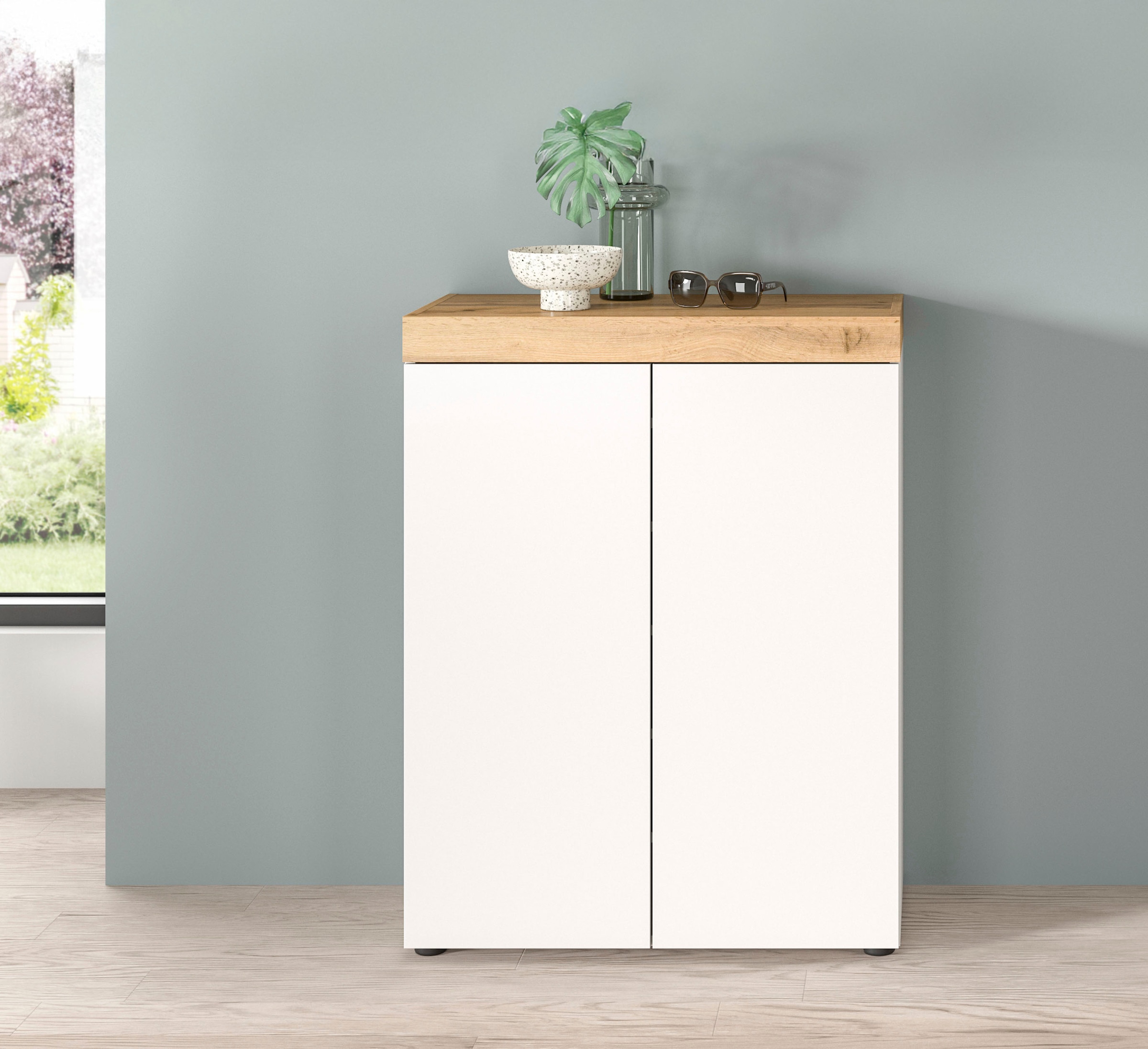 OTTO home Schuhschrank »MAMBO, TOPSELLER!, Breite 77cm, stehend & hängend, push-2-open« 2 farbige Ausführung, 1 Stk. tlg. Schuhschrank, Schuhkommode, Flur, Diele