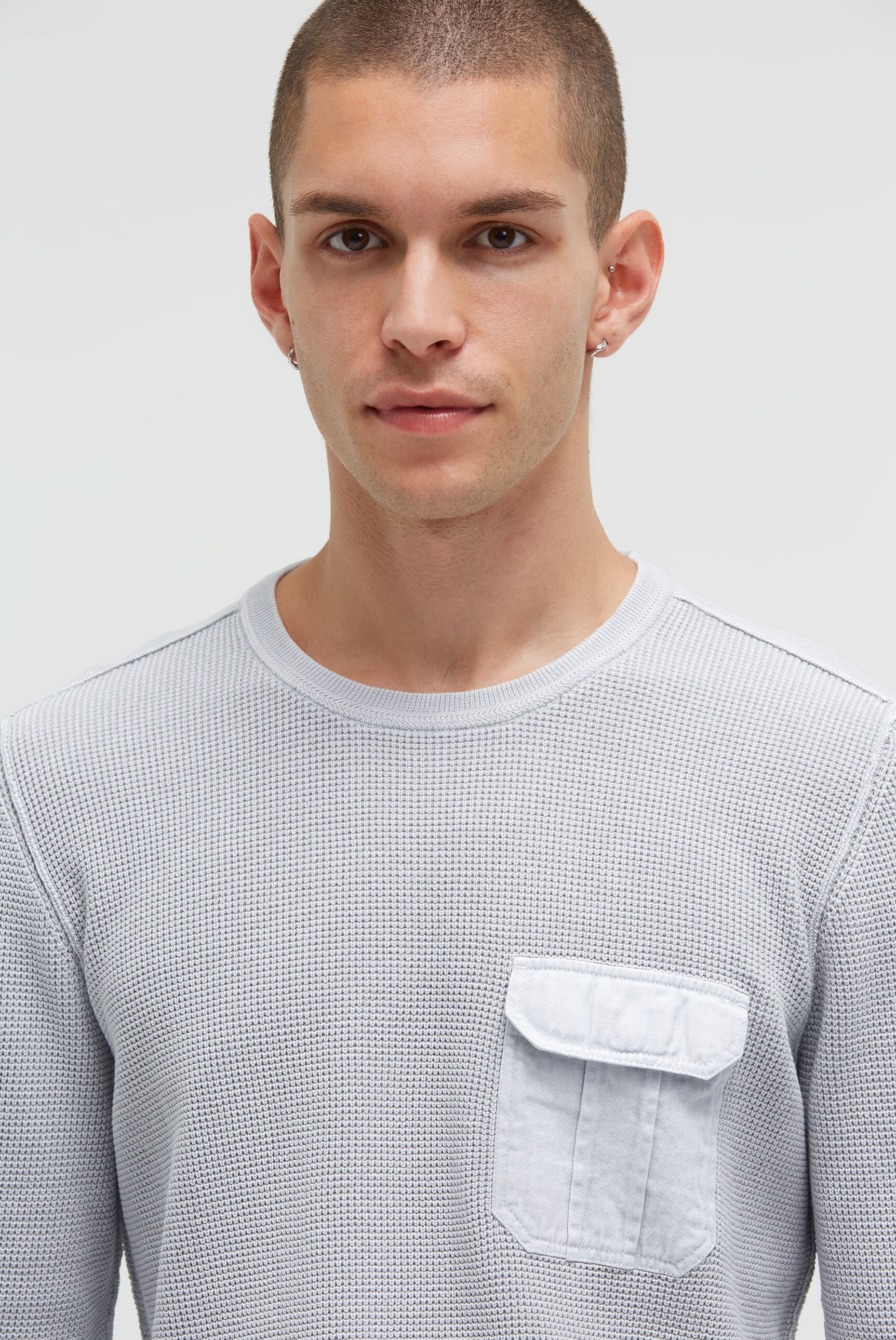 CAMP DAVID Rundhalspullover mit nach außen gekehrten Nähten