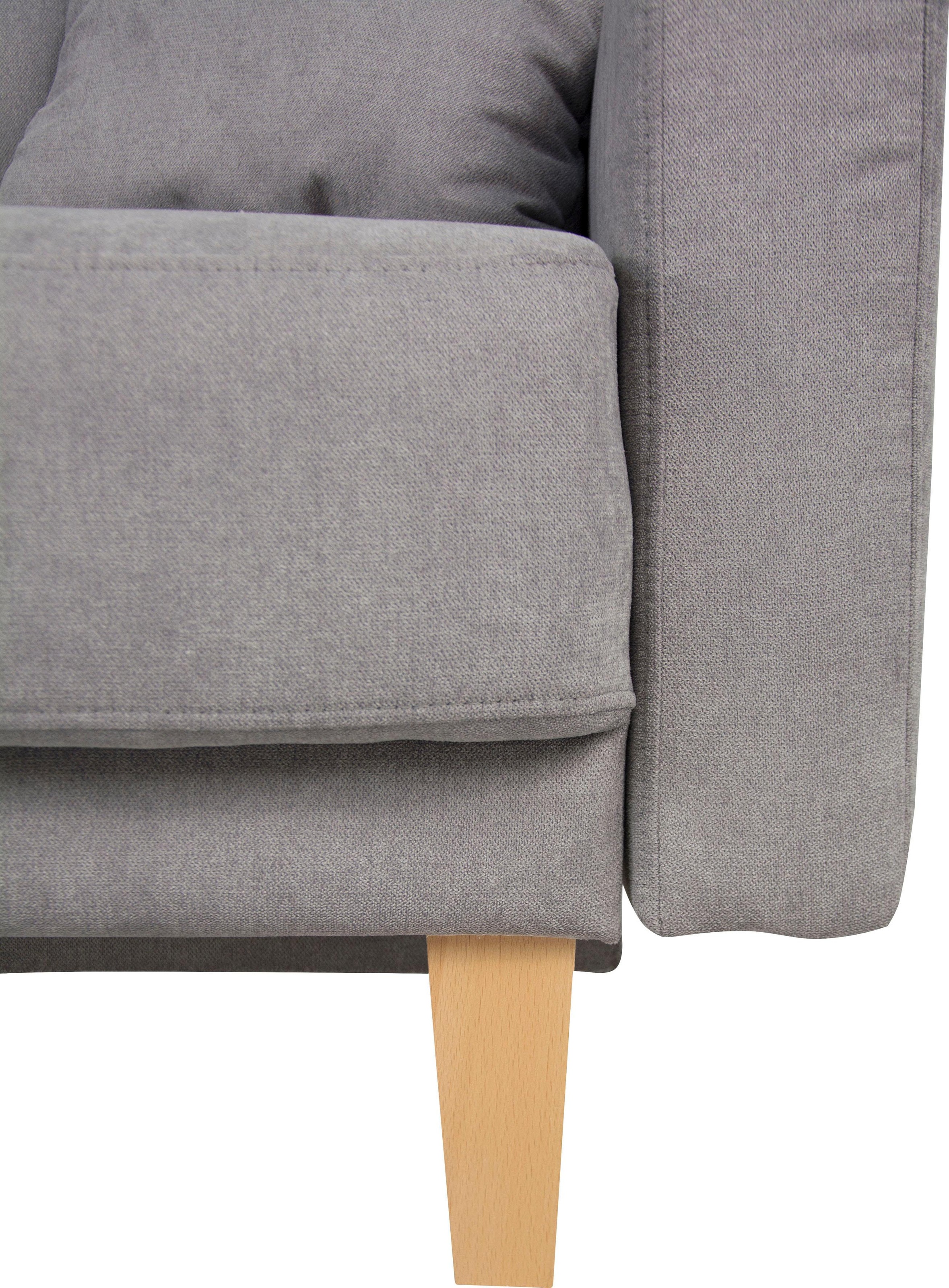 Home affaire Ecksofa »TRIPLO optionale Schlafsofa mit Bettkasten, Maße B/T/H: 234/164/89 cm«, L-Form wahlweise mit Bettfunktion - Liegefläche 132x210 cm