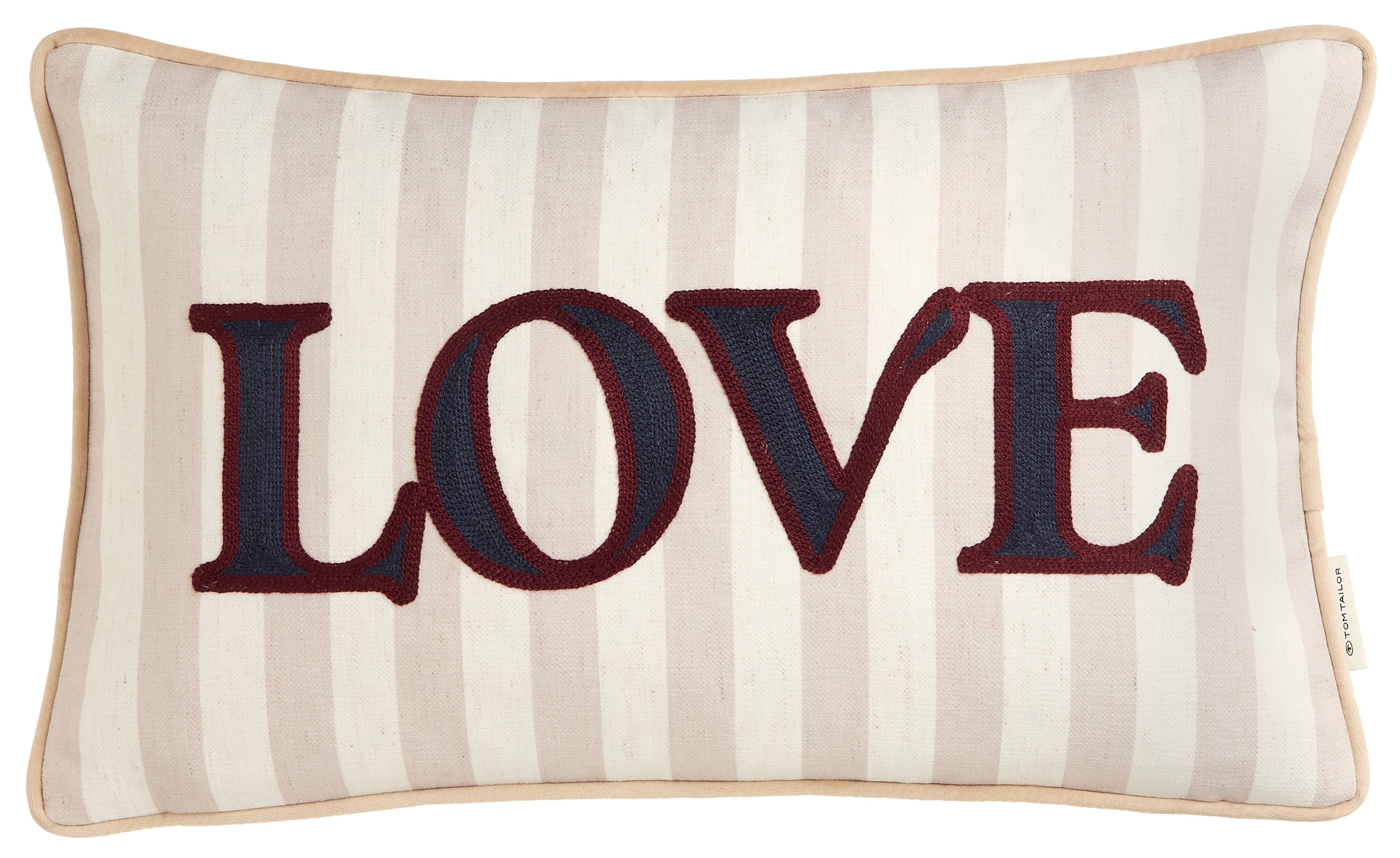TOM TAILOR HOME Dekokissen "Love" mit Leinenanteil günstig online kaufen