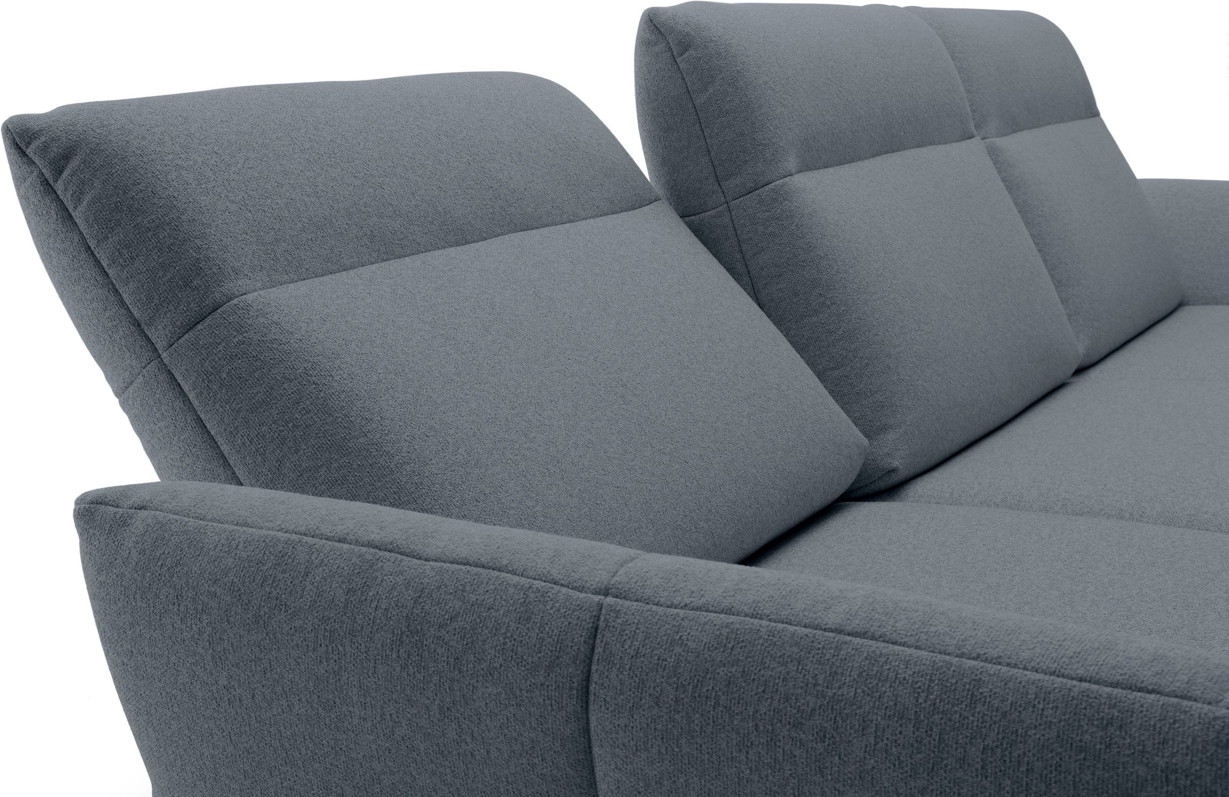 Creation BY ROLF BENZ Ecksofa »CR.460«, Sockel in Eiche, Winkelfüße in Umbragrau, Breite 338 cm
