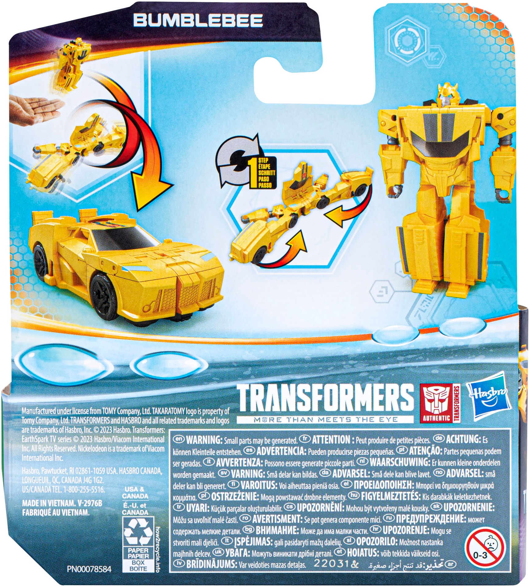 Hasbro Actionfigur »Transformers EarthSpark, 1-Step Flip Changer Bumblebee«