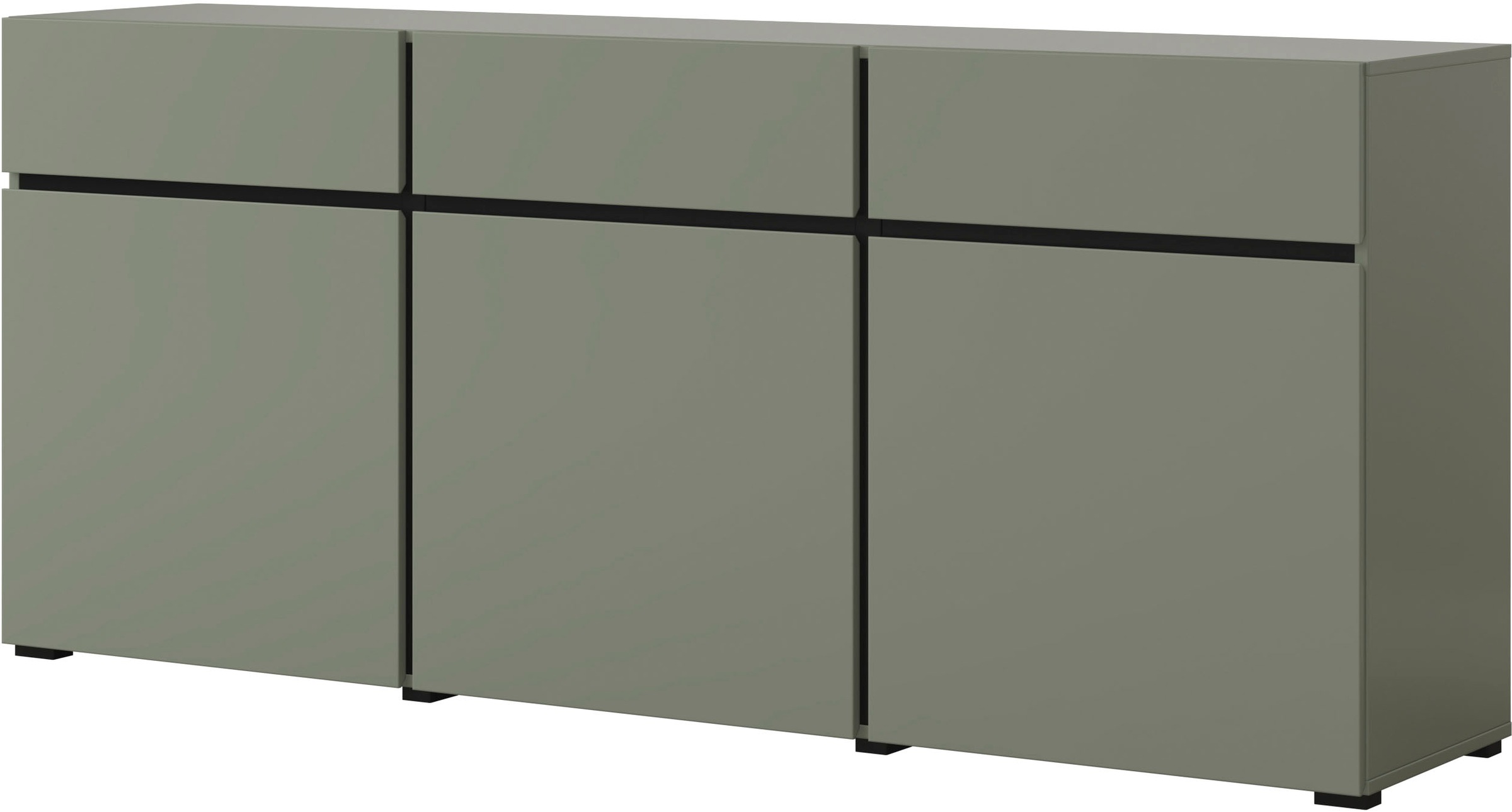 INOSIGN Kommode "Cross,Breite 180 cm, moderne grifflose Kommode,3 Türen/3 S günstig online kaufen