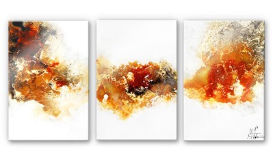 Wall-Art Mehrteilige Bilder »Flüssiges Gold Collage (3-teilig)«, (Set, 3 St.) kaufen