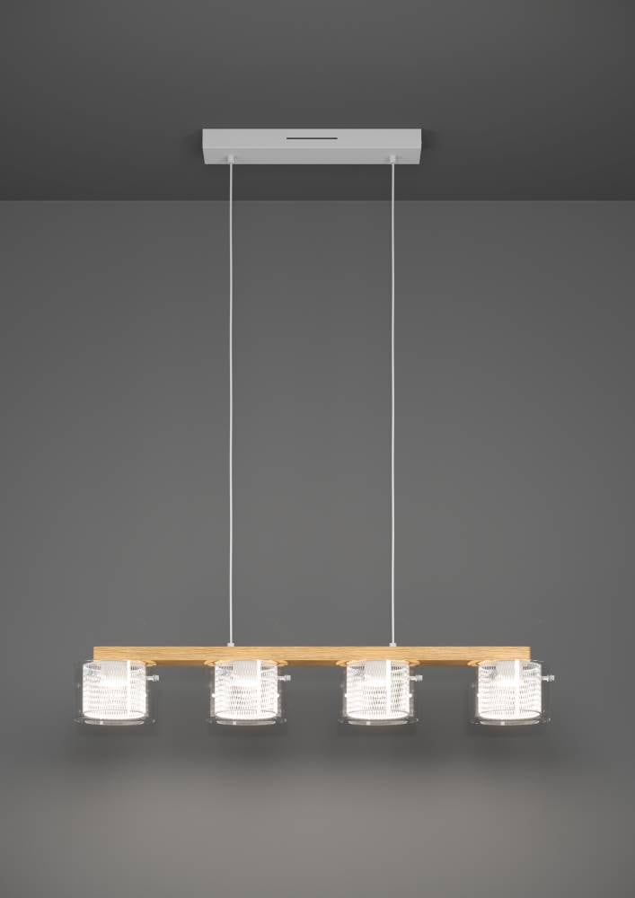 EGLO Hängeleuchte »PORTICO-Z«, 4 flammig, Leuchtmittel LED-Modul | LED fest integriert, FSCM70HB, ZigBee, App und Sprachsteuerung Alexa, RGB, dimmbar