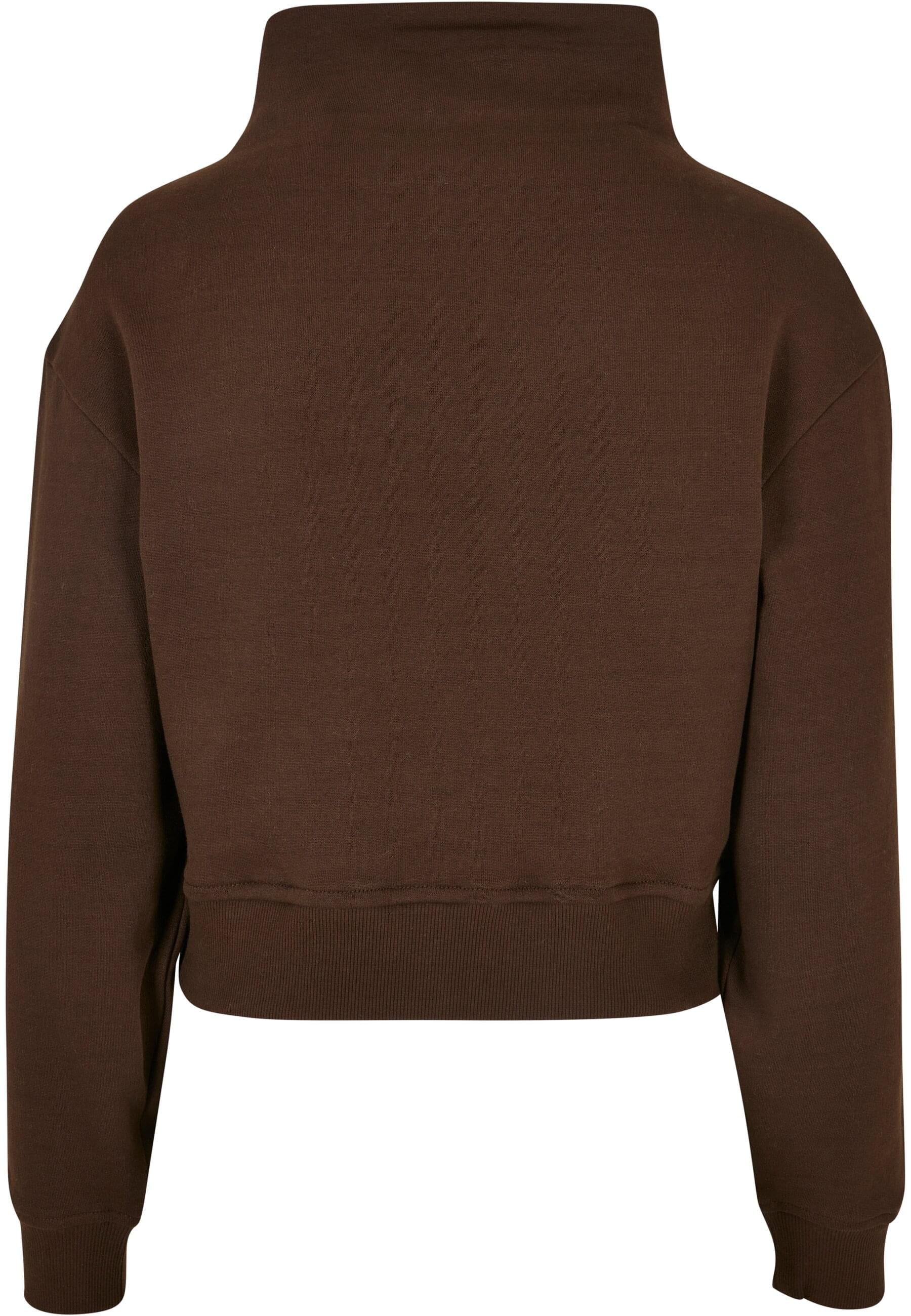 URBAN CLASSICS Sweater »Urban Classics Damen Ladies Organic Short High Neck Crew«, (1 tlg.)