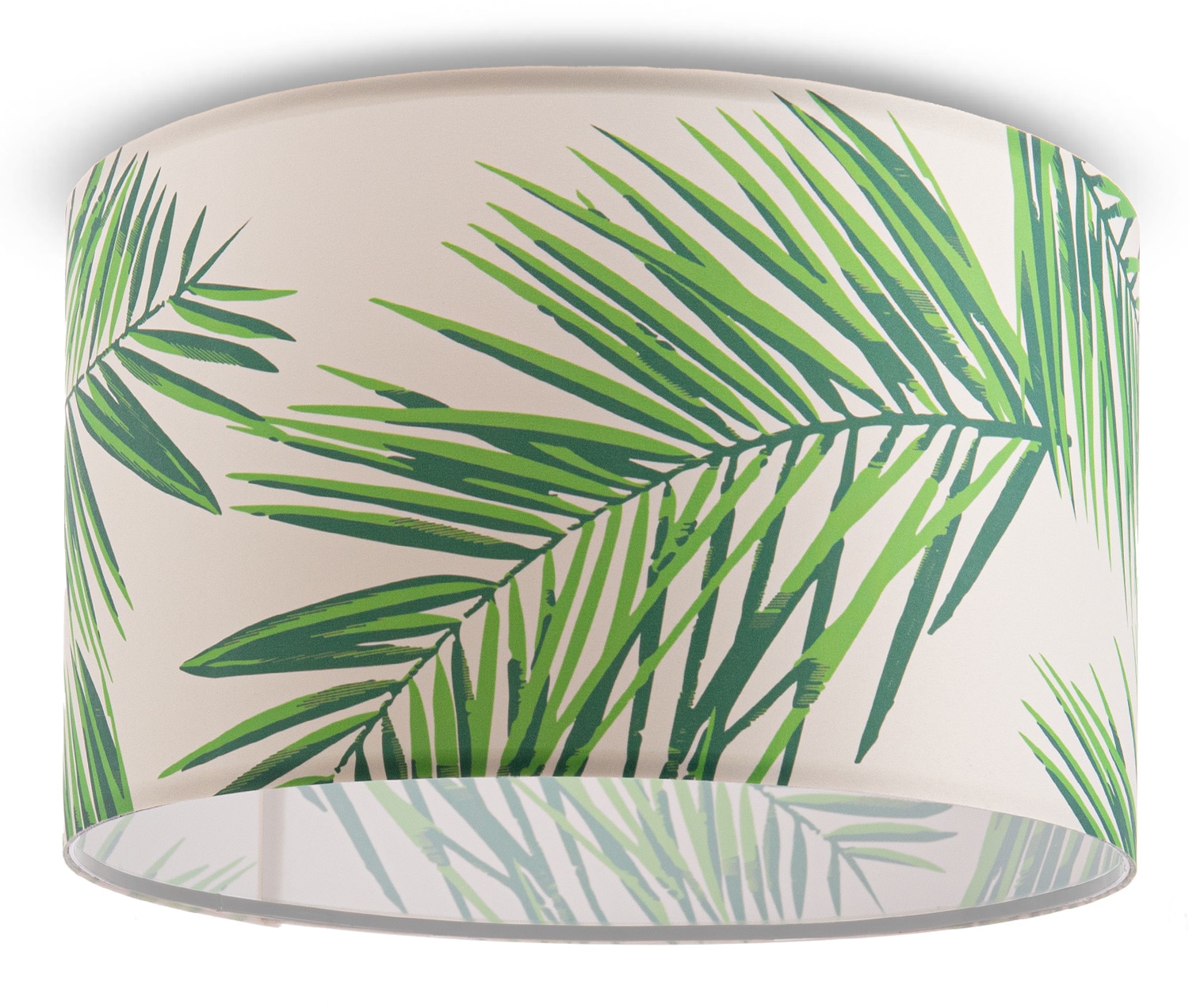 "PACO HOME Deckenleuchte ""Ostende 537"", weiß, 1, Ø 38cm, Leuchten, Schlafzimmerlampe Lampenschirm Deko Wohnzimmer Deckenleuchte Palme