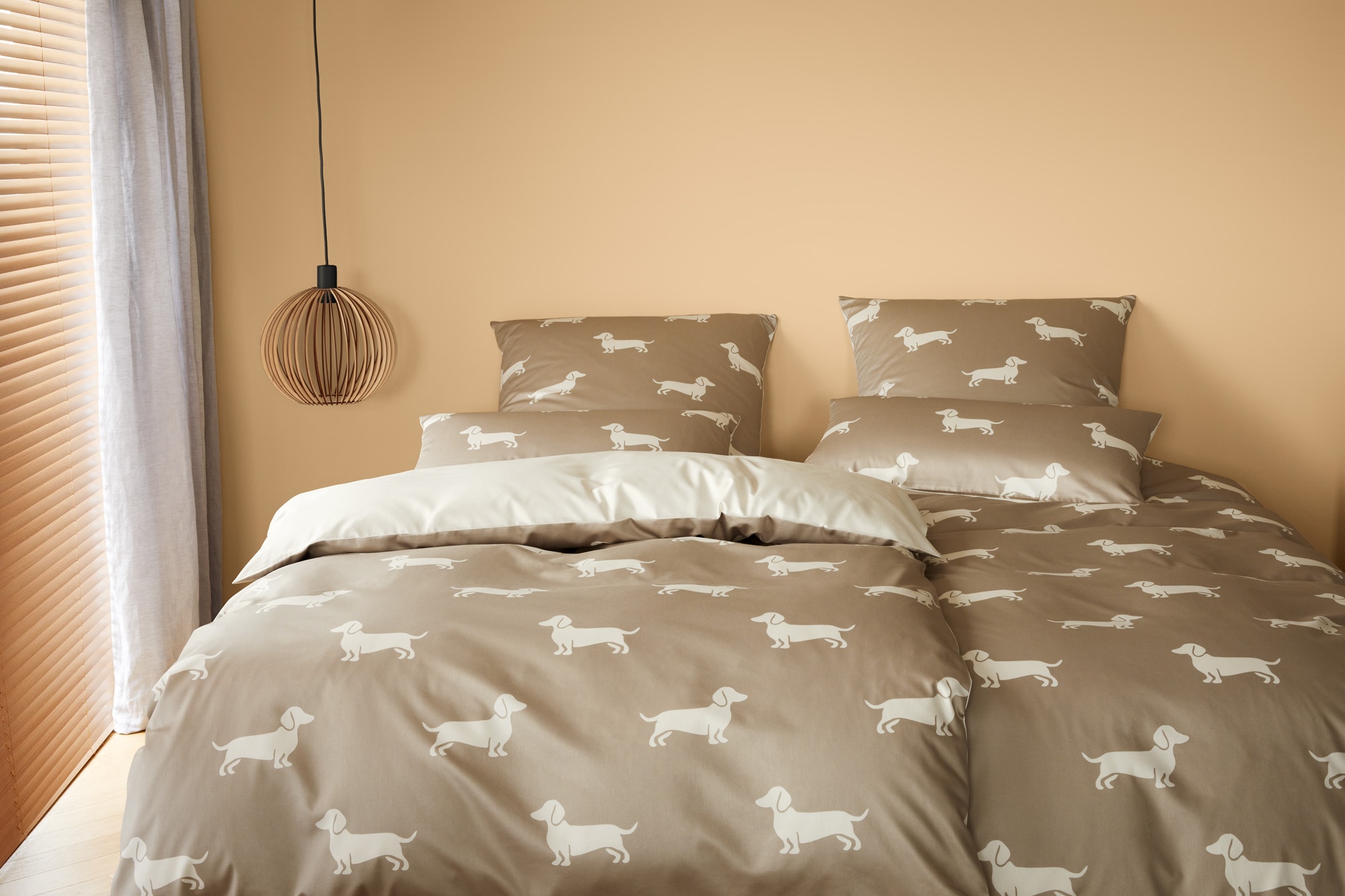 Elegante Bettwäsche "Dogs" 2 Stk. angenehmes Hautgefühl