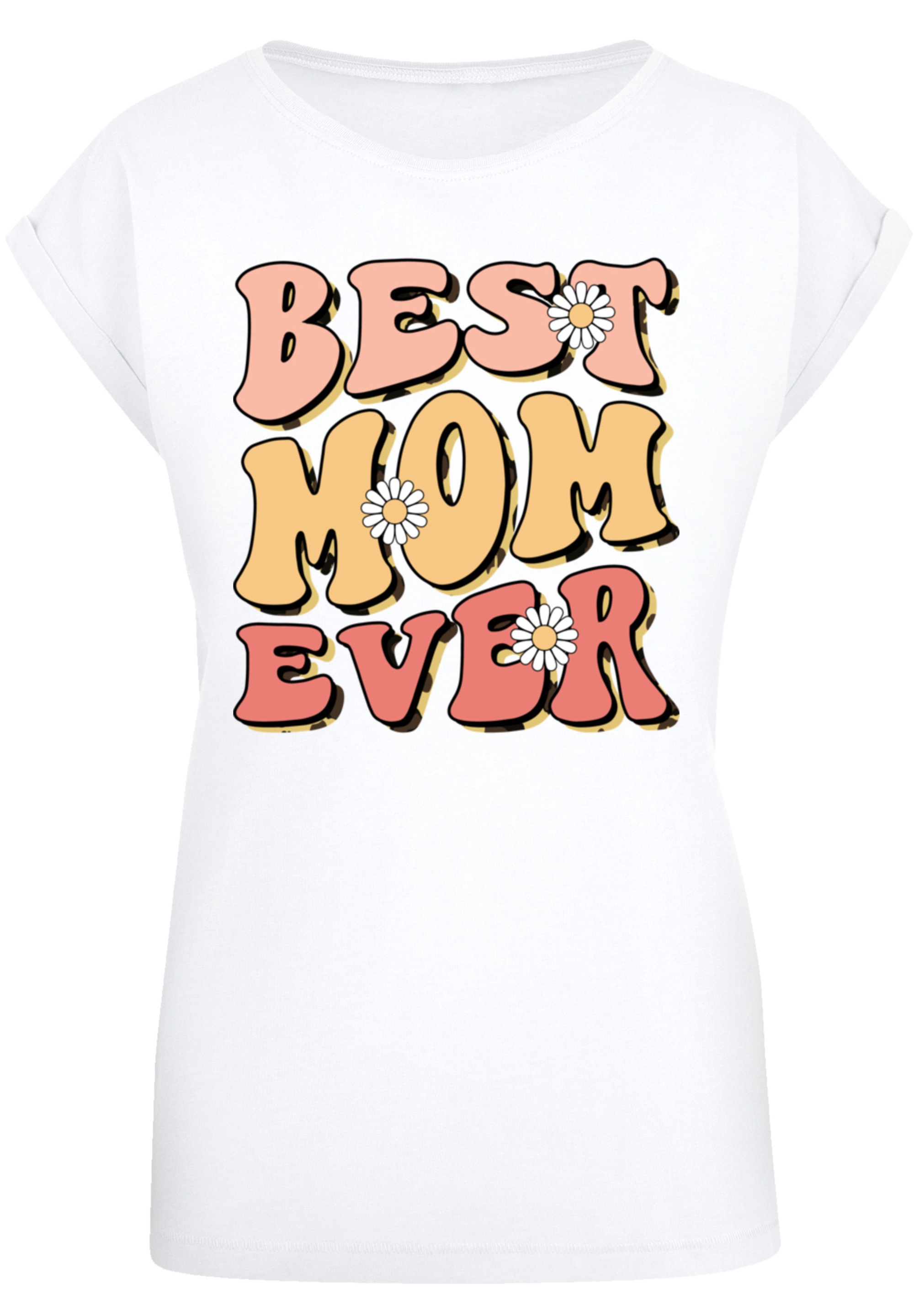F4NT4STIC T-Shirt »Muttertag best mom ever Retro Blumenmuster« Premium Qualität
