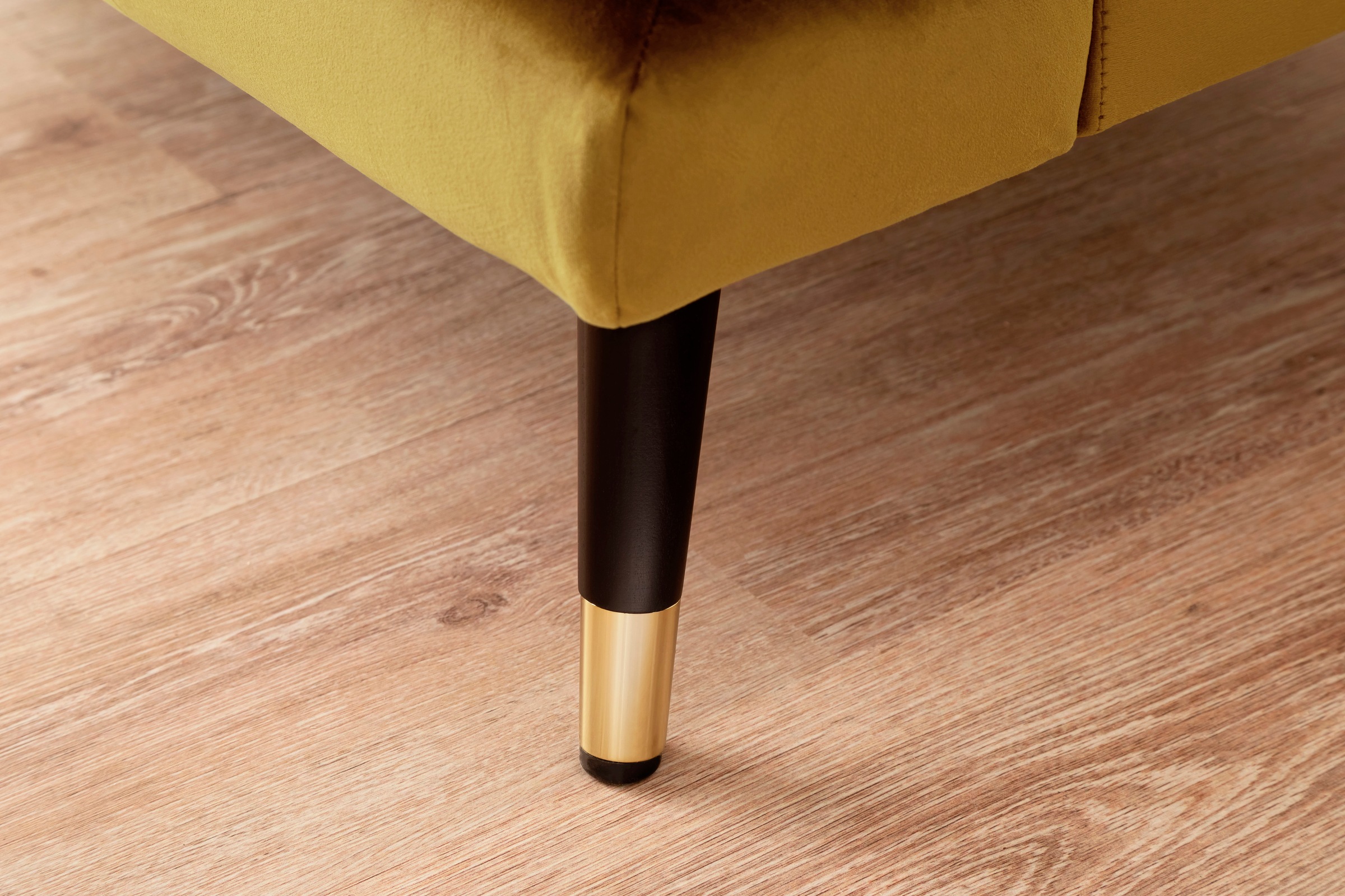 Trends by HG Ecksofa »Samir L-Form«, mit Strasssteinen und goldfarben Applikationen