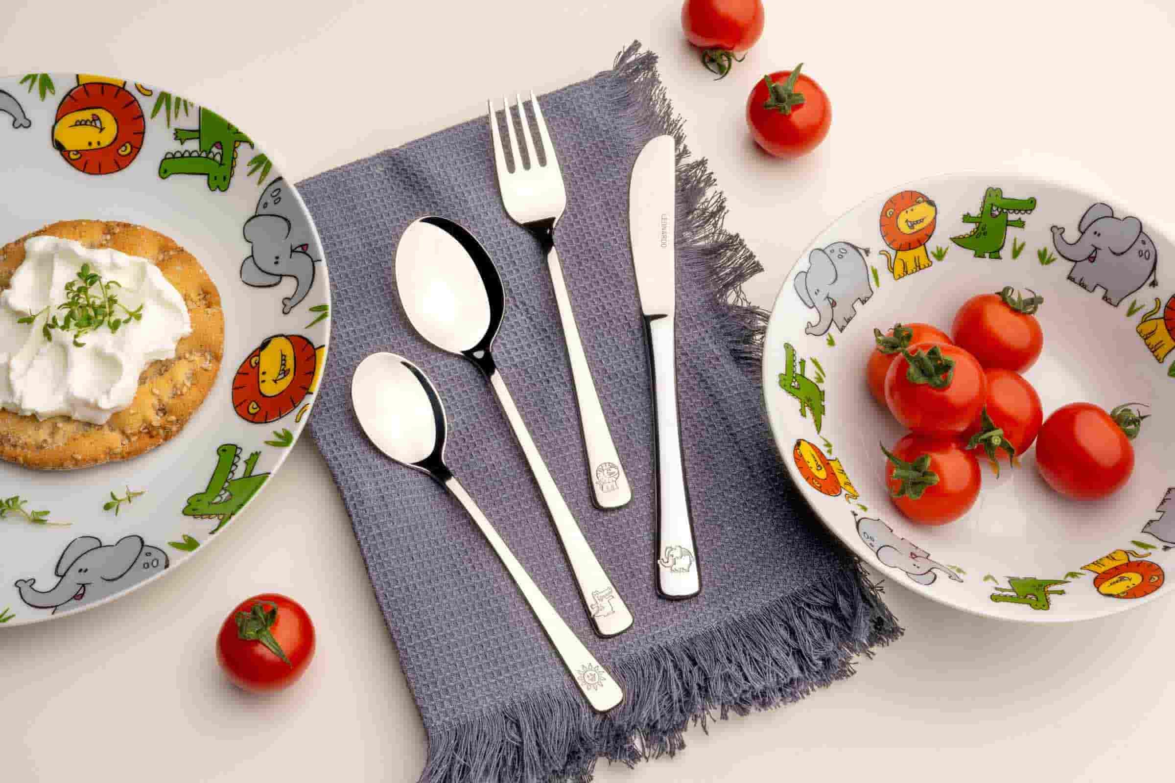 LEONARDO Kinderbesteck »Kinderbesteck Bambini 4er Set silber«
