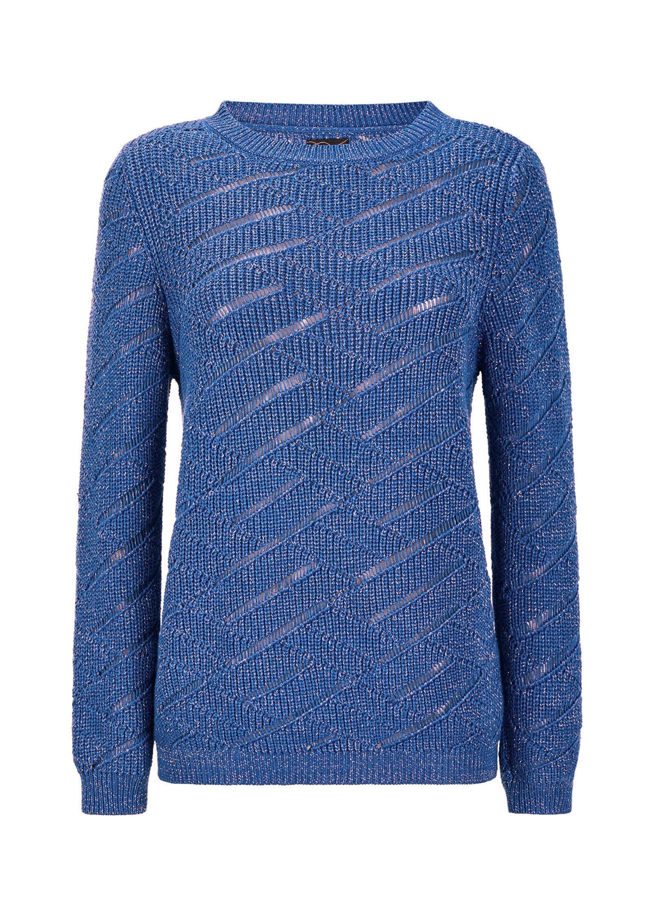 GOLDNER Rundhalspullover "Eleganter Langarm-Strick mit Glanz" günstig online kaufen