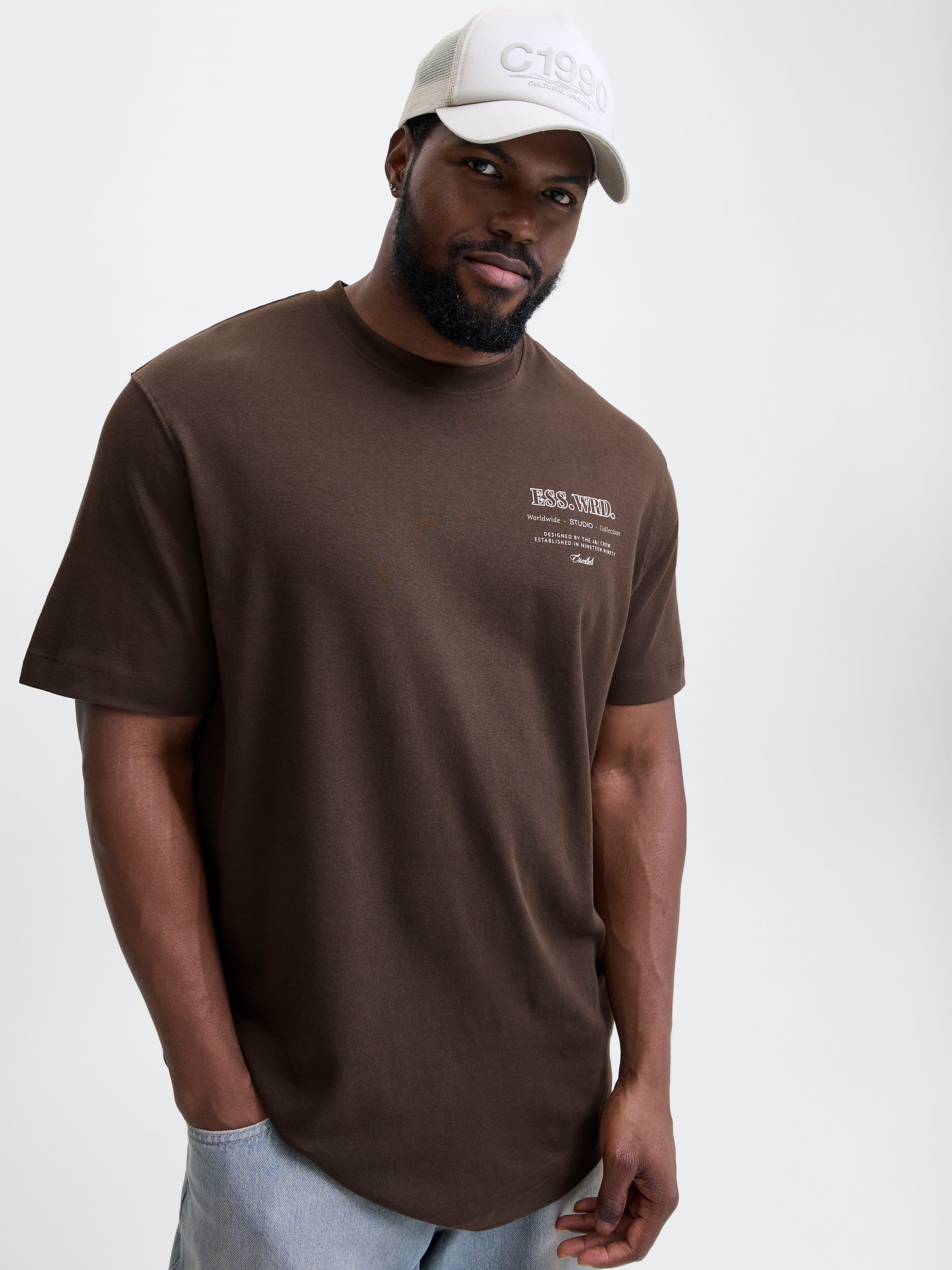 Jack & Jones PlusSize T-Shirt "JJEURBAN EDGE STUDIO TEE SS SN PLS", mit Log günstig online kaufen