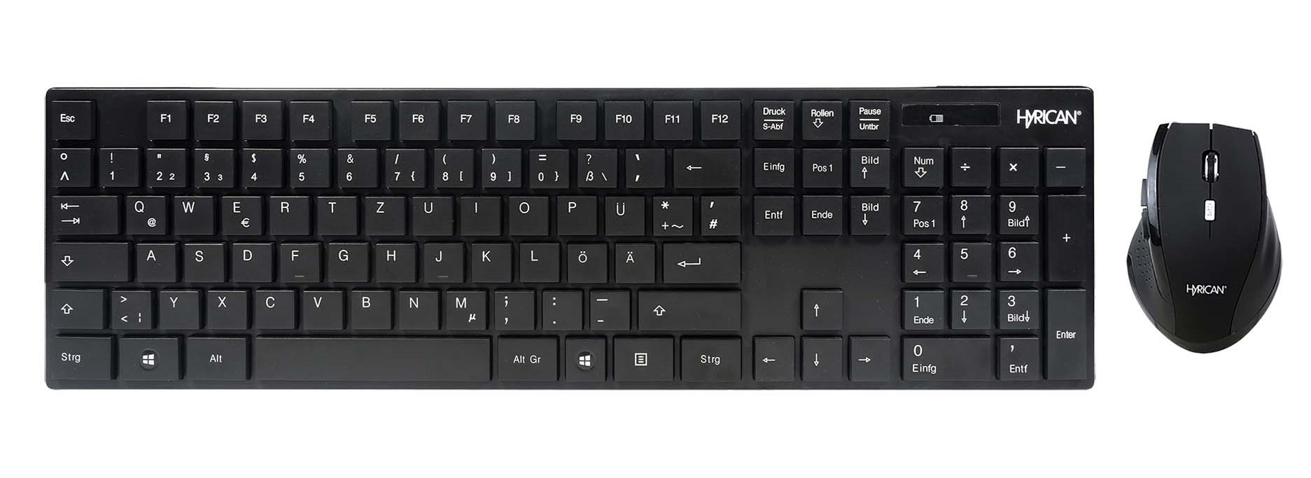 Hyrican Eingabegeräte-Set »Hyrican ST-SKB698W+131/CAM DW1/ST-GH577 Home-Office-Set«, (Office-Set best. aus Tastatur&Maus(kabellos),Webcam&Headset(kabelgeb.)