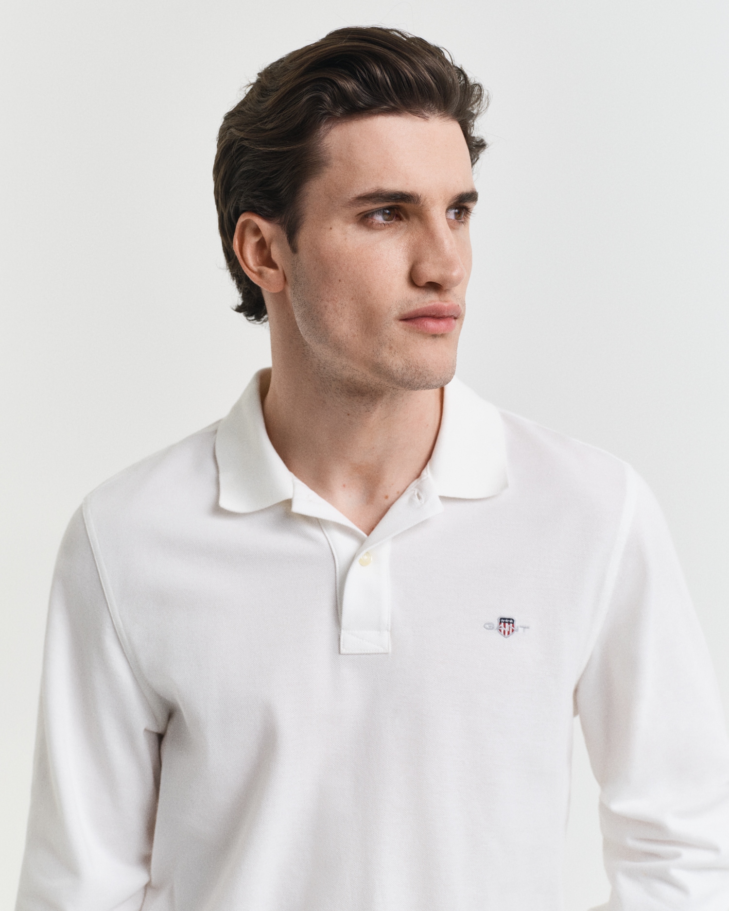 Gant Poloshirt »REG SHIELD LS PIQUE RUGGER«, mit Logotickerei auf der Brust