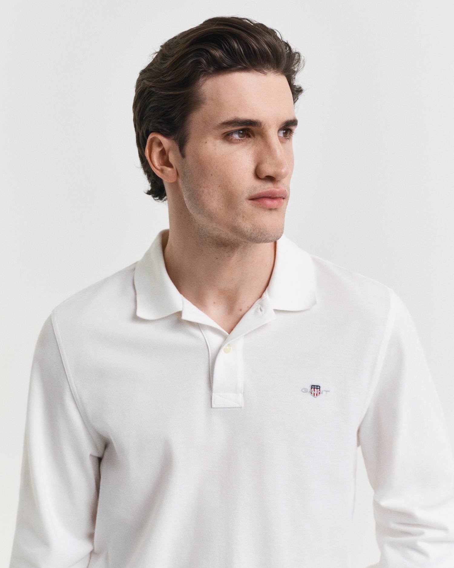 Thumbnail - Gant Poloshirt "REG SHIELD LS PIQUE RUGGER" mit Logotickerei auf der Brust