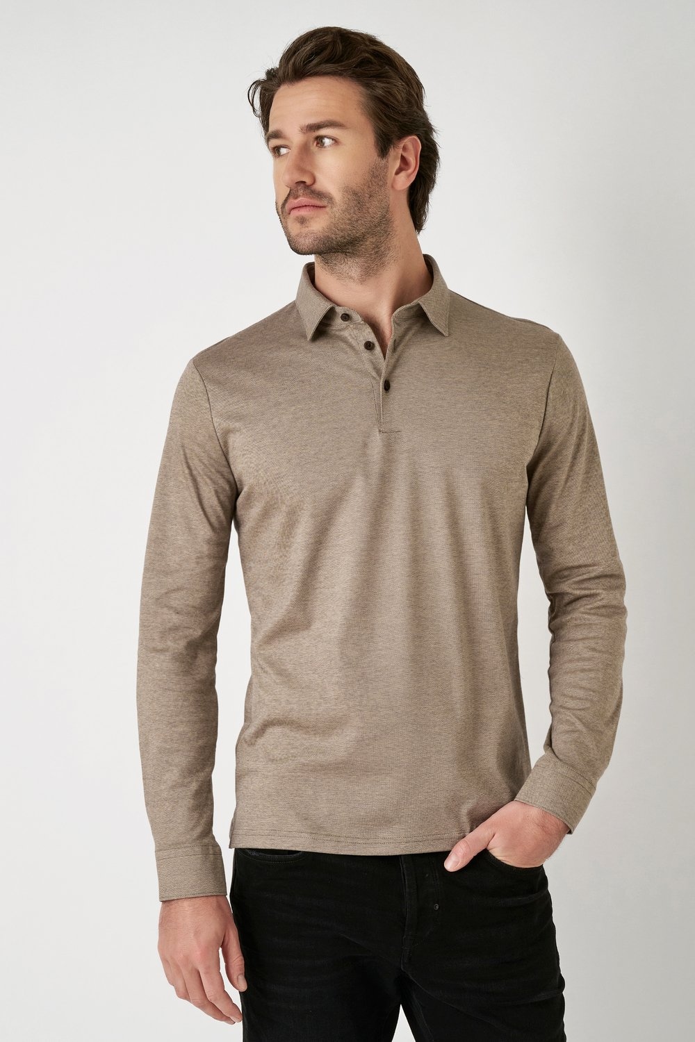 Desoto Langarm-Poloshirt "Jerseypolo Essential Kent Langarm" Flexibler Stretch