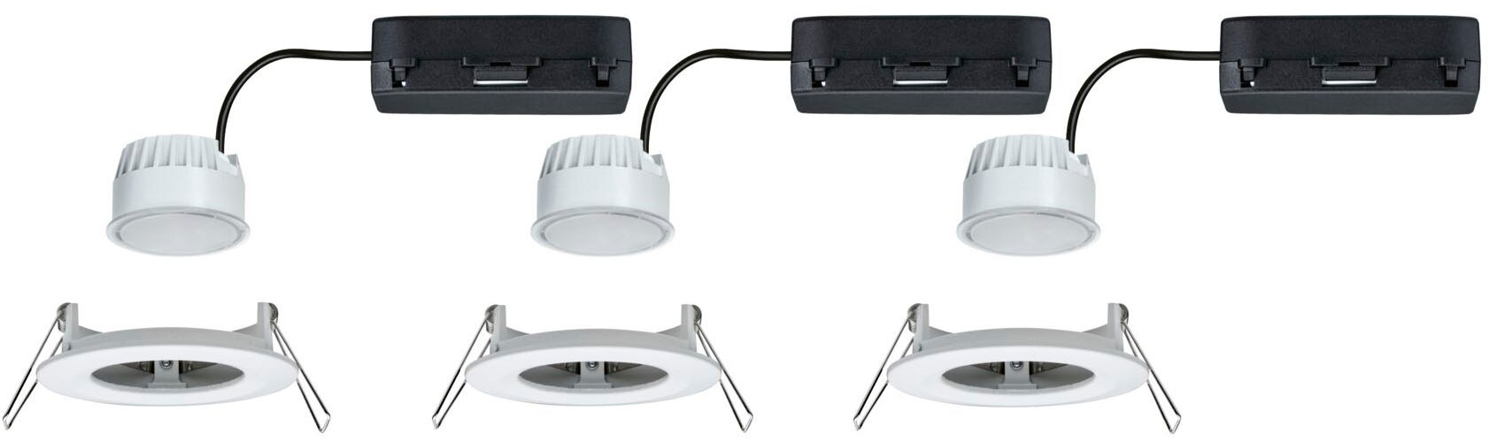 Paulmann LED Einbauleuchte »LED Einbauleuchte Nova Coin IP44 rund 78mm«, 3 flammig, Leuchtmittel LED-Modul | LED fest integriert, Memoryfunktion, Farbwechsler, Farbsteuerung, Dimmer, Smart Home