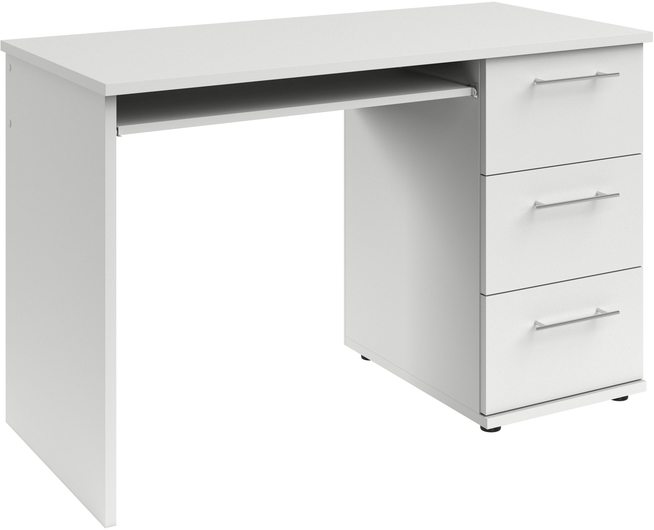 Thumbnail - VOGL Möbelfabrik Schreibtisch "Tobi, wahlweise mit 3 Schubkästen oder 1 Schubkasten/1 Tür" optional mit Tastaturauszug, ...