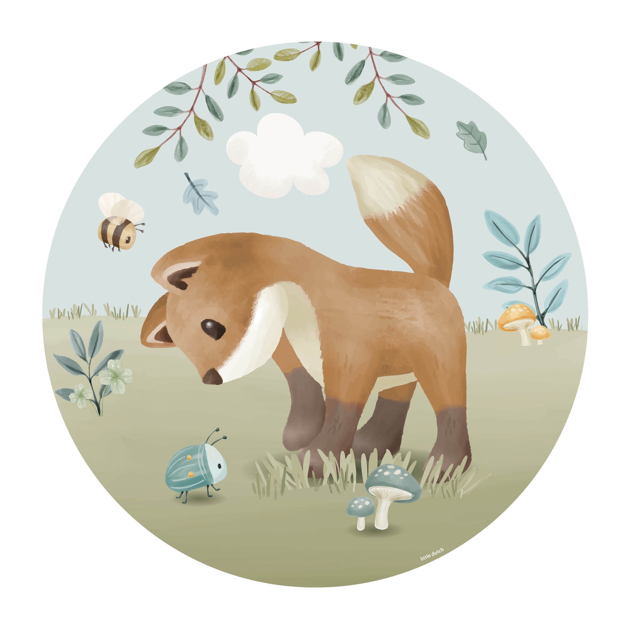 LITTLE DUTCH Wandtattoo »Wandsticker XL Forest Friends (100x100cm)«