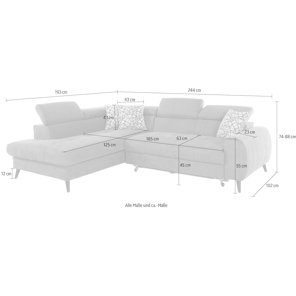 COTTA Ecksofa »Mia L-Form«