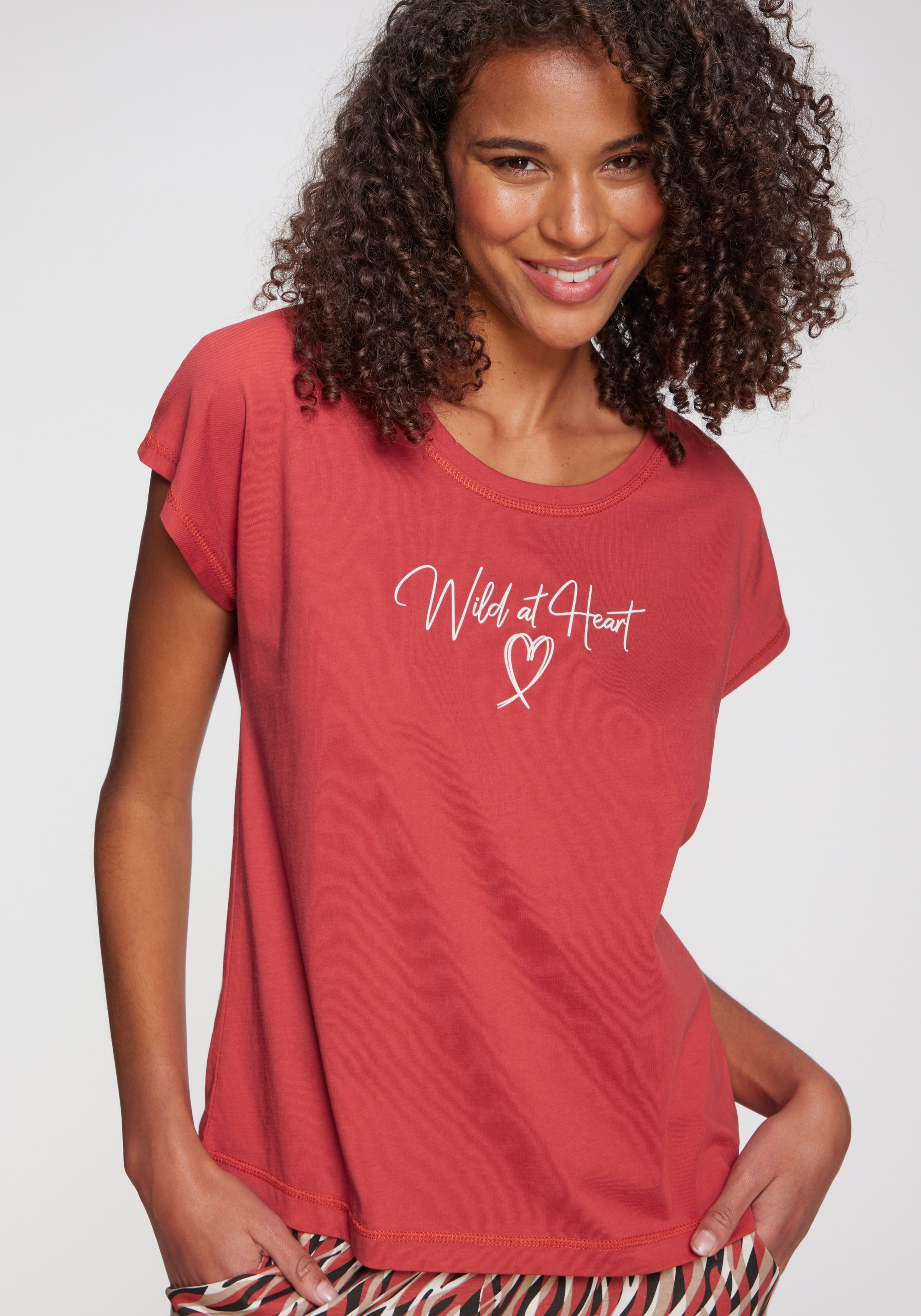 Vivance Dreams Pyjamaoberteil 1-teilig, mit Herzprint günstig online kaufen