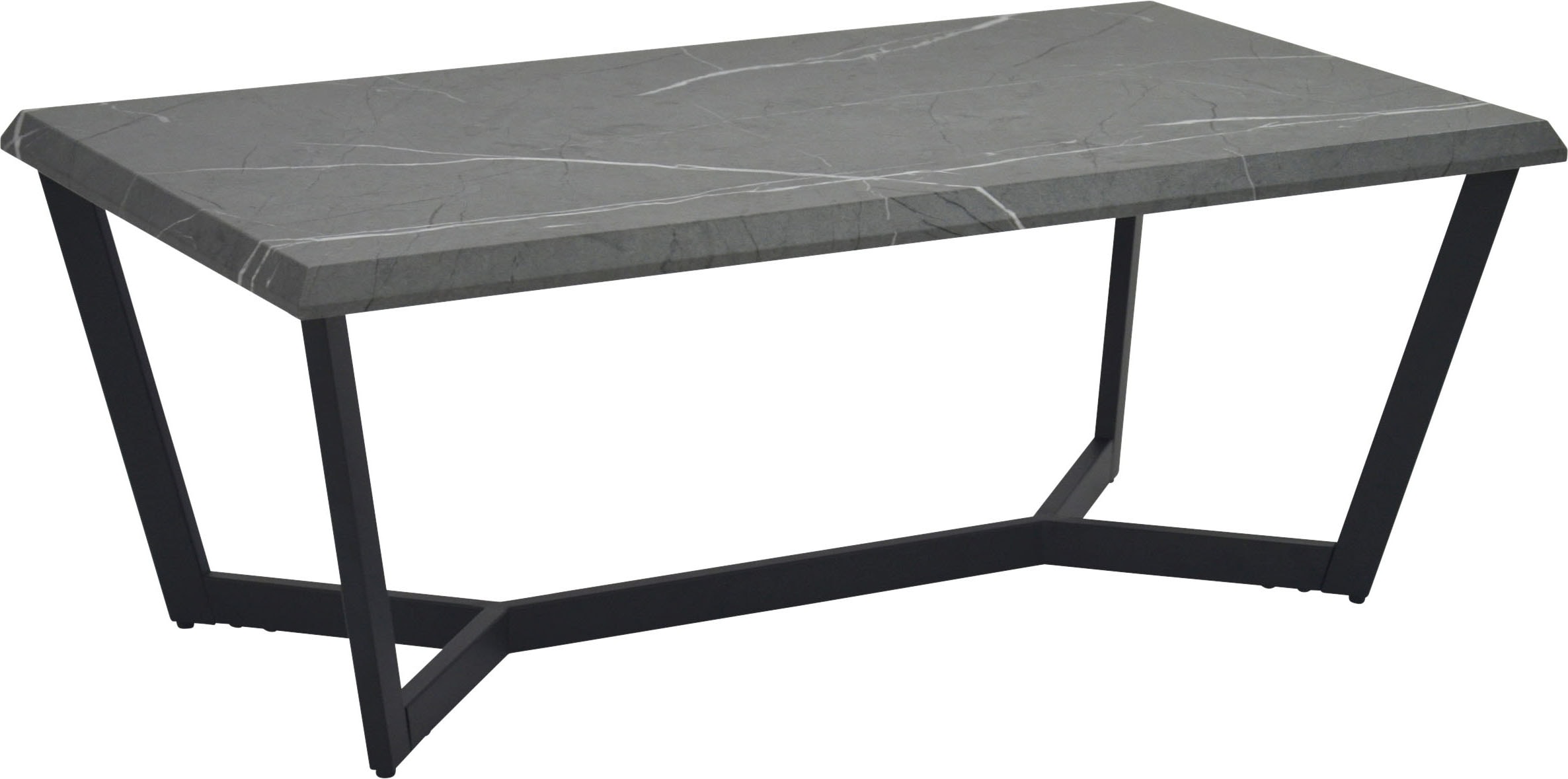 HELA Couchtisch »ROLAND«, Couchtisch; Tischplatte 35 mm stark; Marmoroptik; Flachrohrgestell