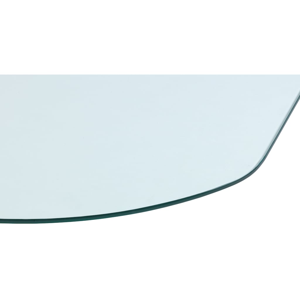 Heathus Bodenschutzplatte, Halbrundbogen, BxT: 85 x 110 cm, transparent, für Kaminöfen