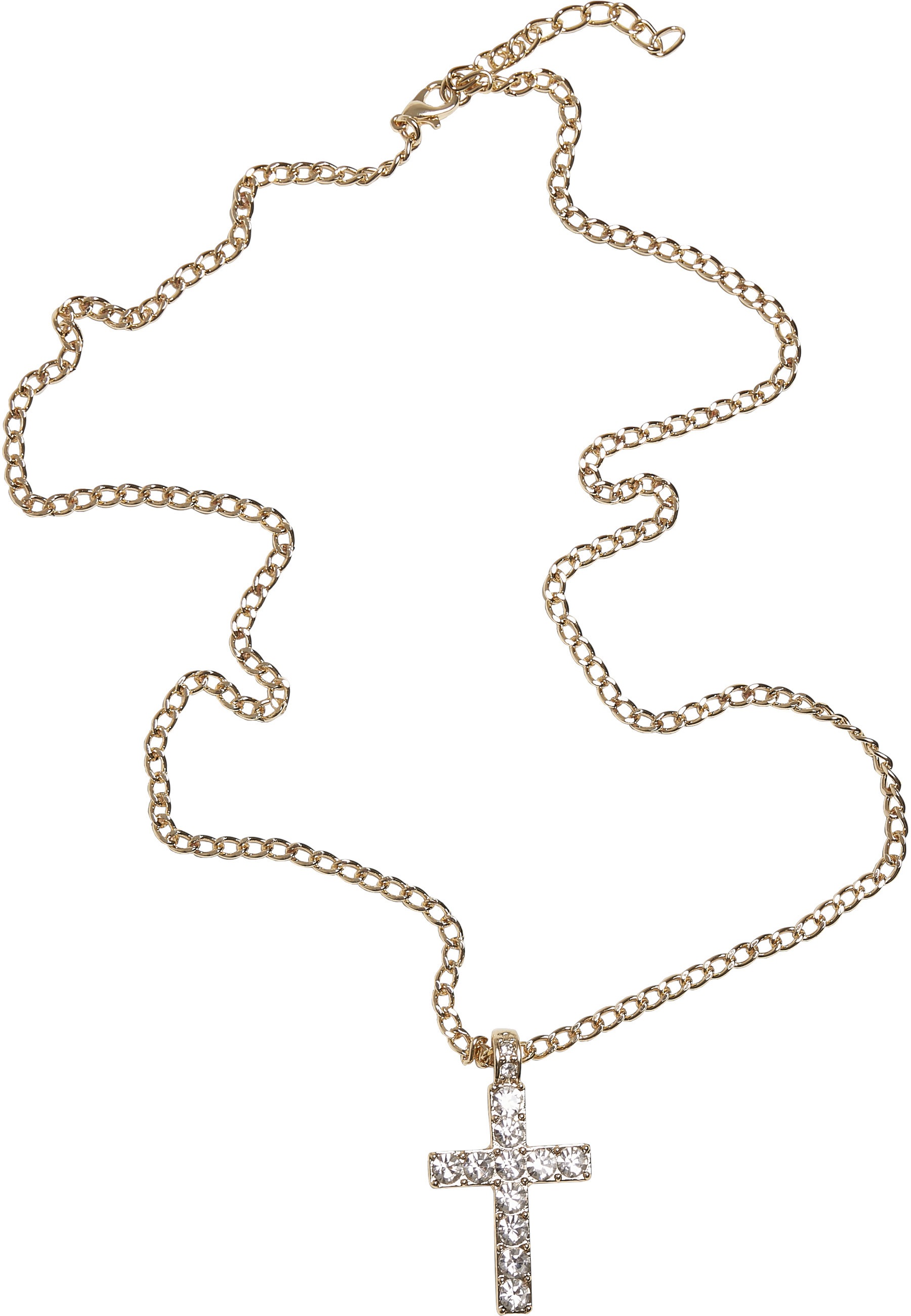 URBAN CLASSICS Edelstahlkette »Urban Classics Unisex Diamond Cross Necklace«