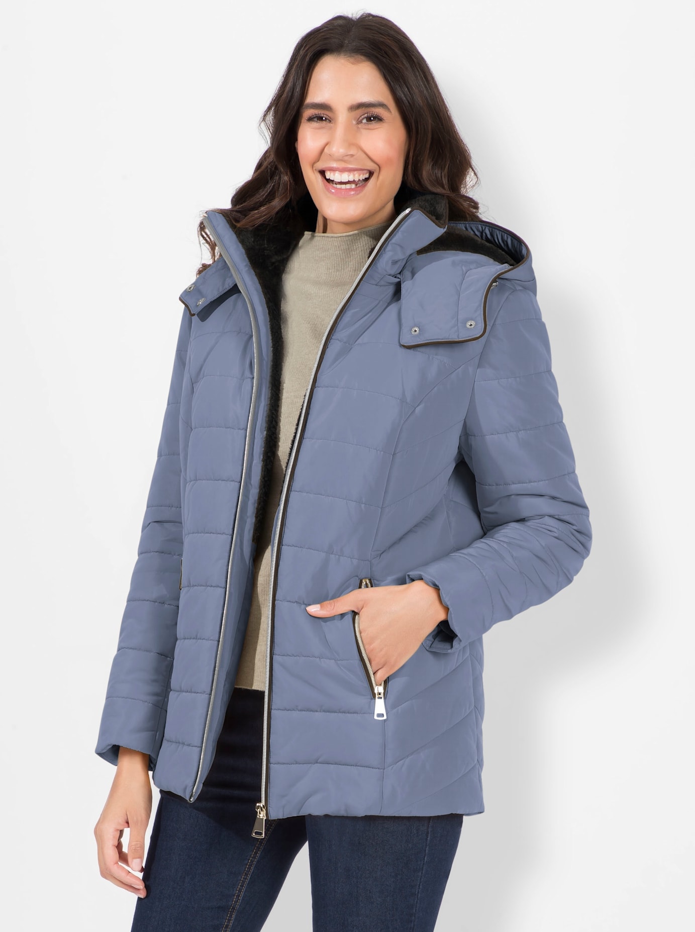 Inspirationen Steppjacke, mit Kapuze