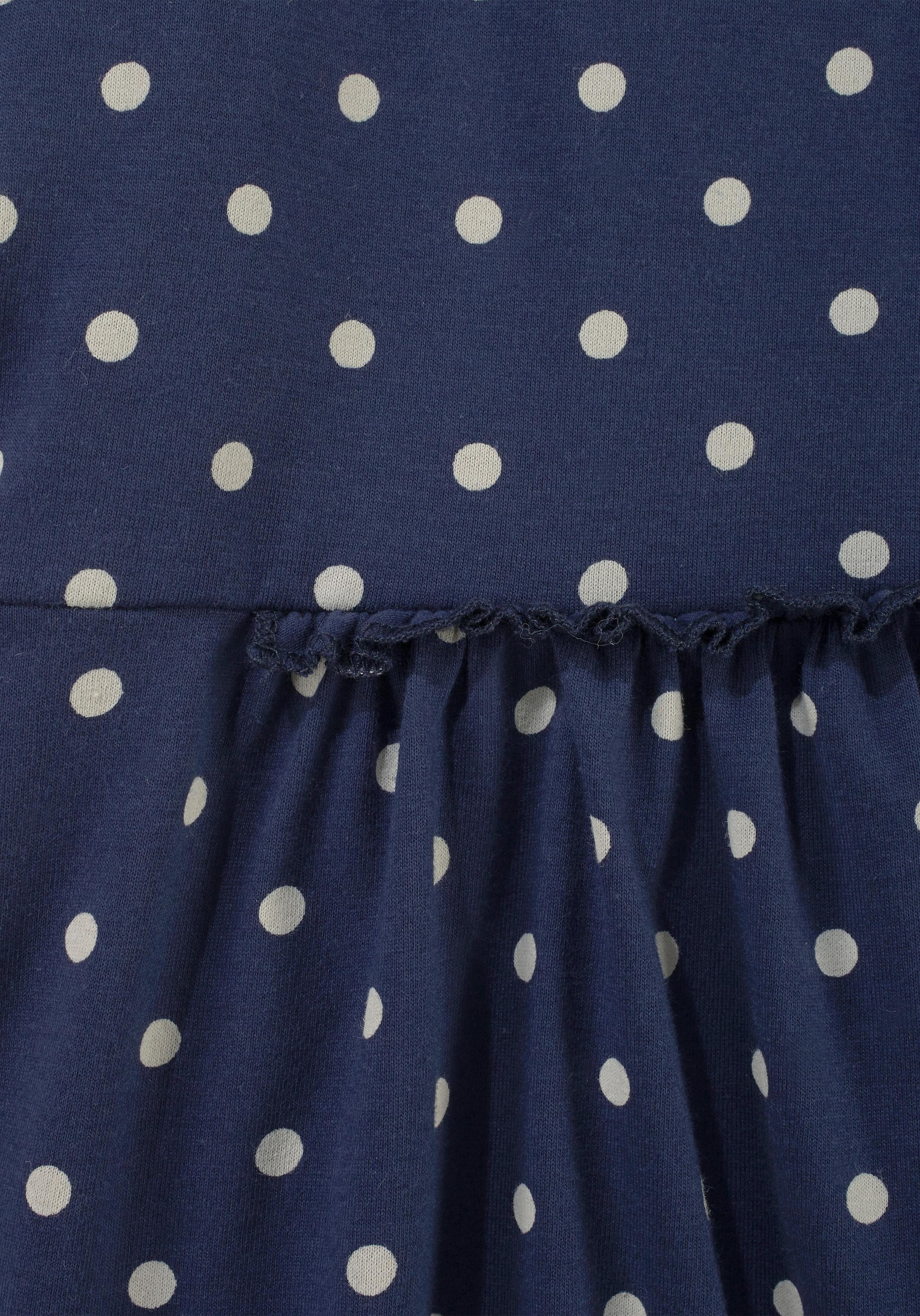 KIDSWORLD Jerseykleid »für kleine Mädchen«, Streifen 2 und Punkten (Packung, bestellen tlg.), mit BAUR 