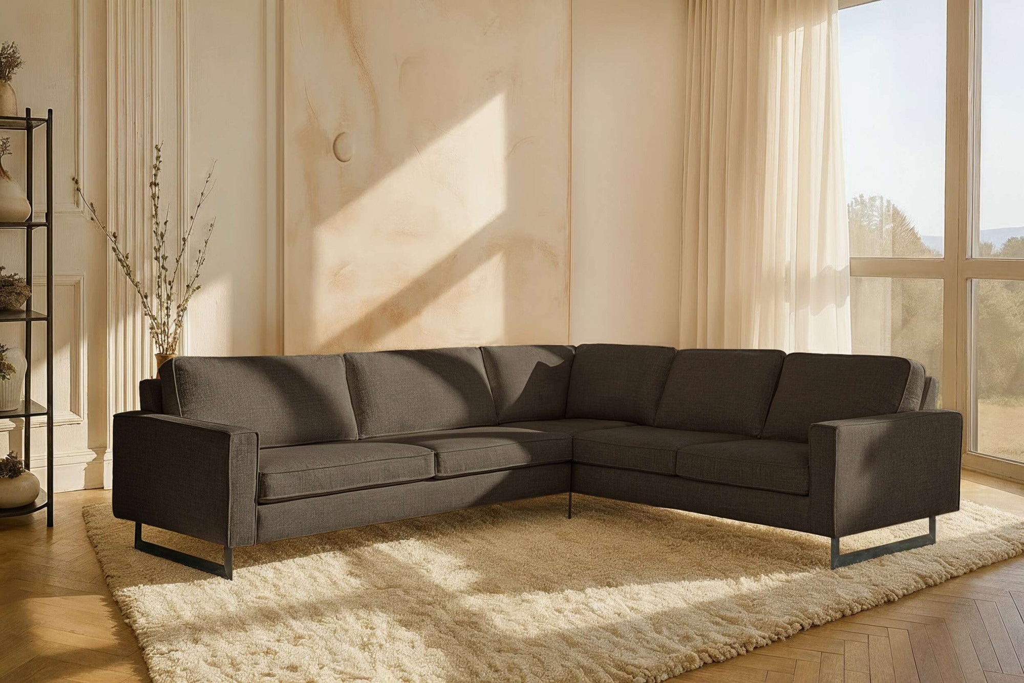 Home affaire Ecksofa "Pinto, XXL, 250/290 cm, langer Schenkel, Ottomane" Co günstig online kaufen