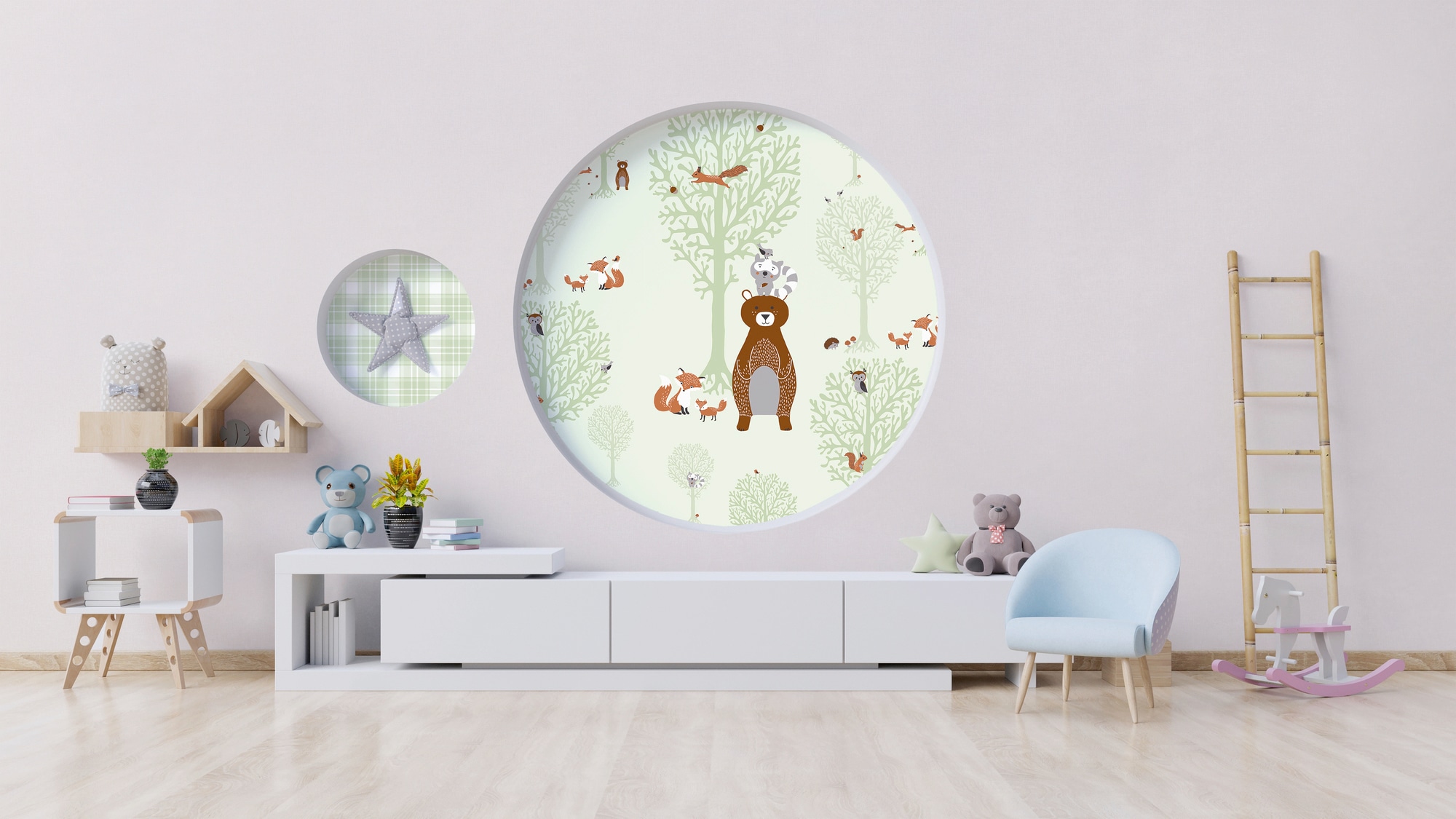 A.S. Création Vliestapete »Little Love«, Motiv-abstrakt-naturalistisch, Kindertapete Tapete Wald Tapeten Kinderzimmer Schlafzimmer Design Büro