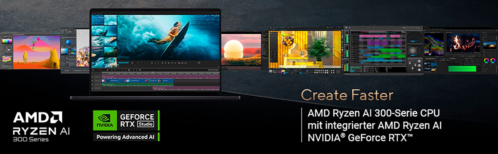 Asus Notebook »ProArt P16 H7606WV-ME070W«, 40,6 cm, / 16 Zoll, AMD, Ryzen™ AI 9, GeForce RTX 4060, 2000 GB SSD