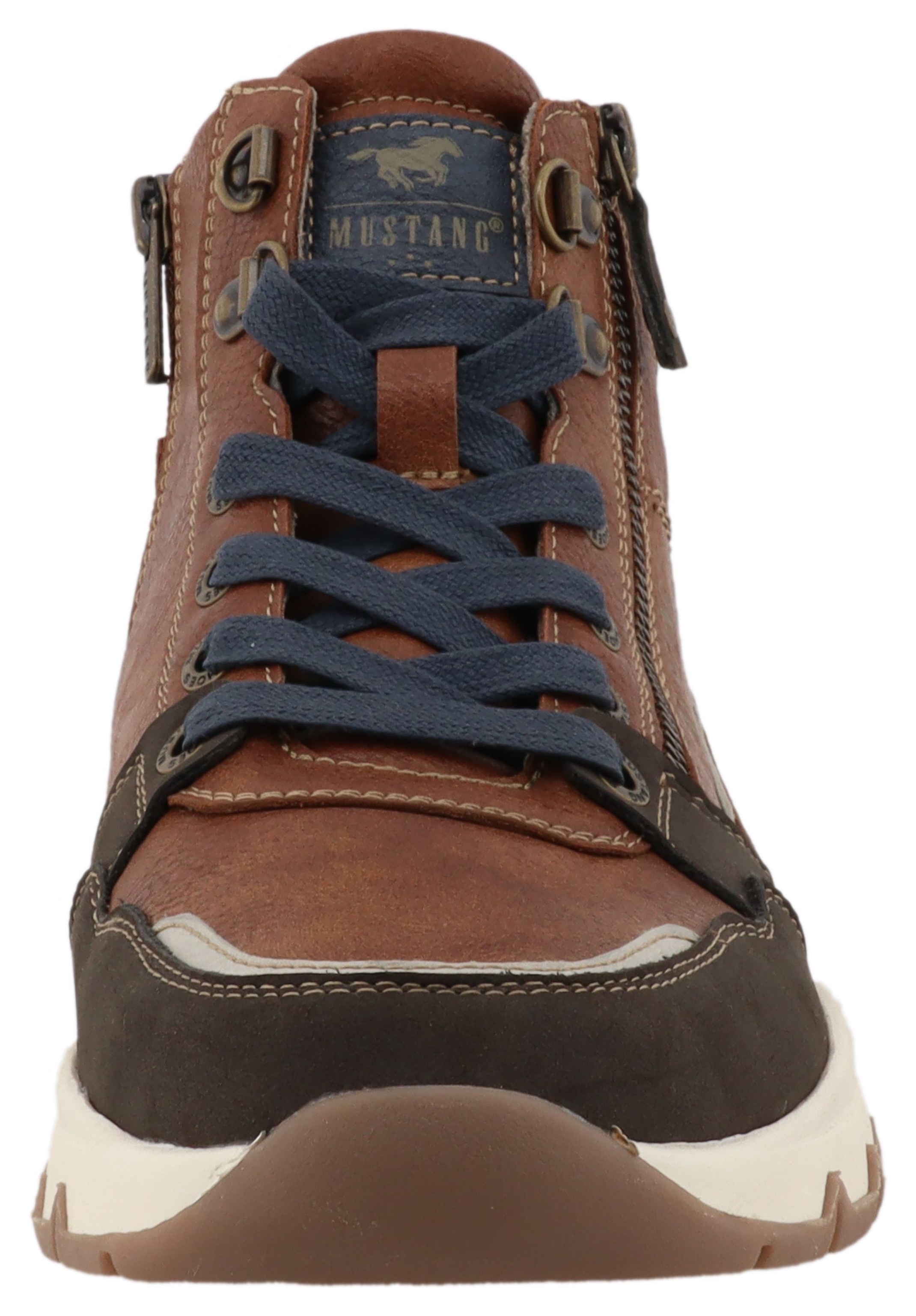Mustang Shoes Mart High Top Sneaker Cognac 43 3