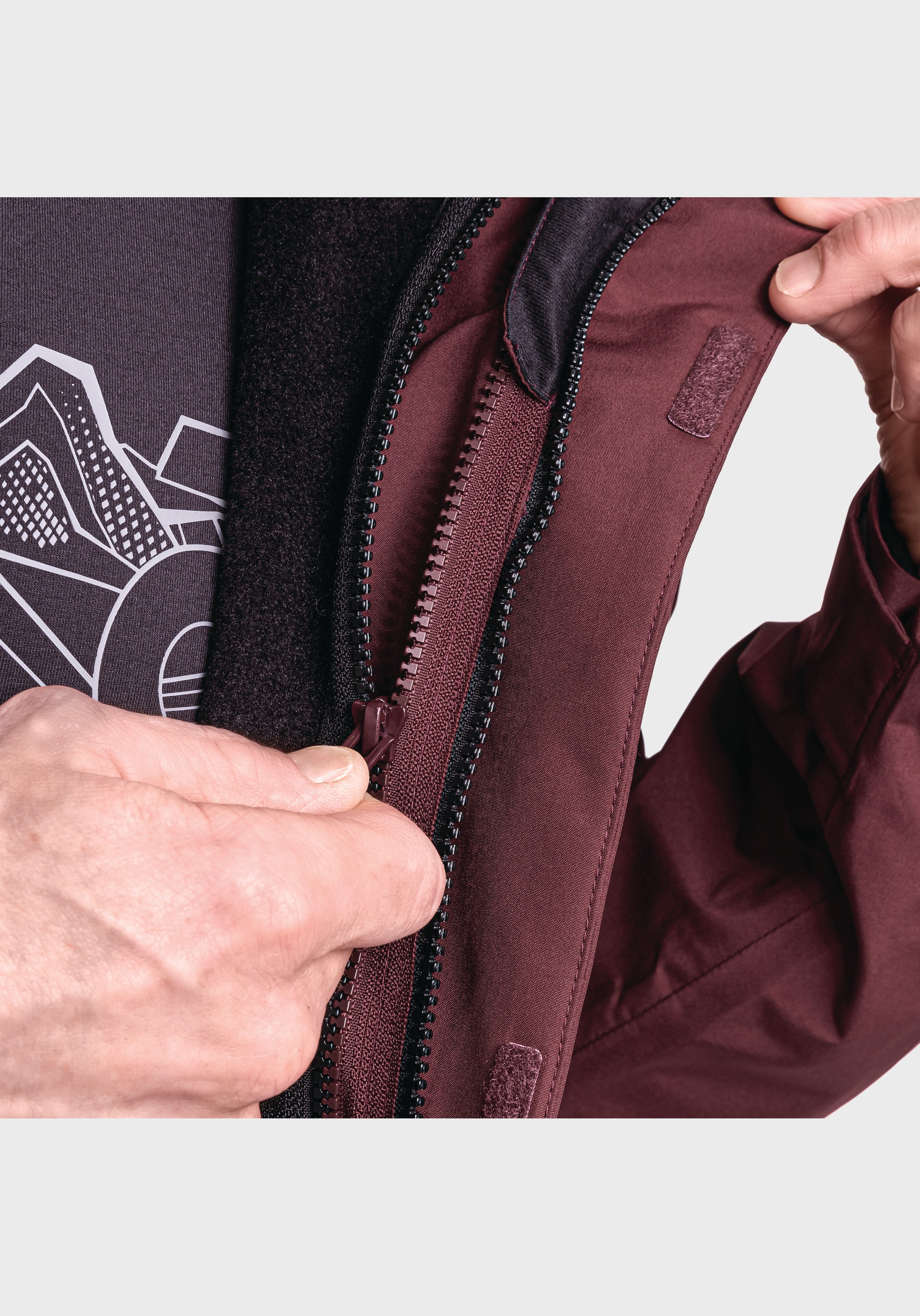 Schöffel Doppeljacke »3in1 Jacket Partinello M«, mit Kapuze