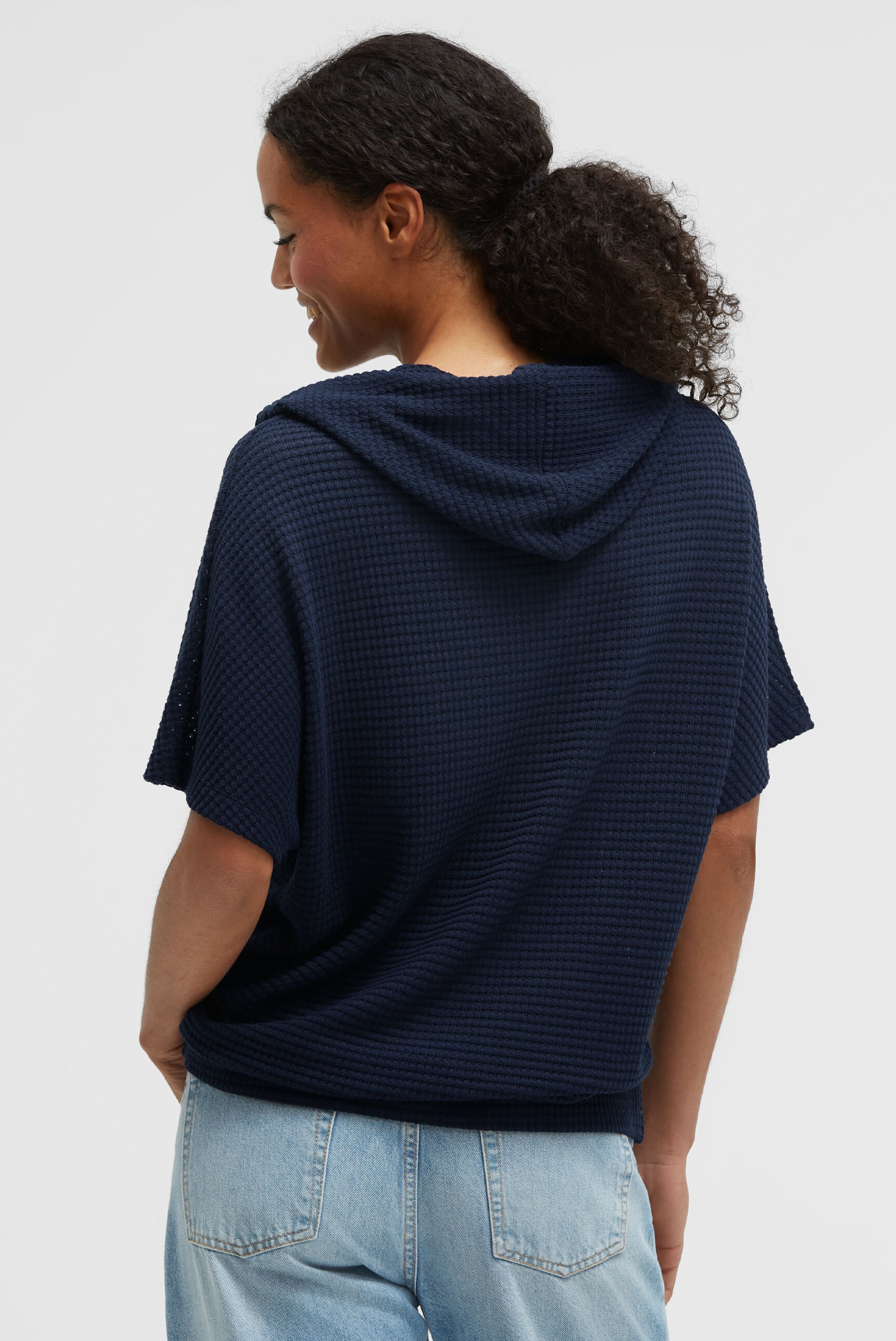 SENSES.THE LABEL Kapuzenpullover mit überschnittenen Schultern