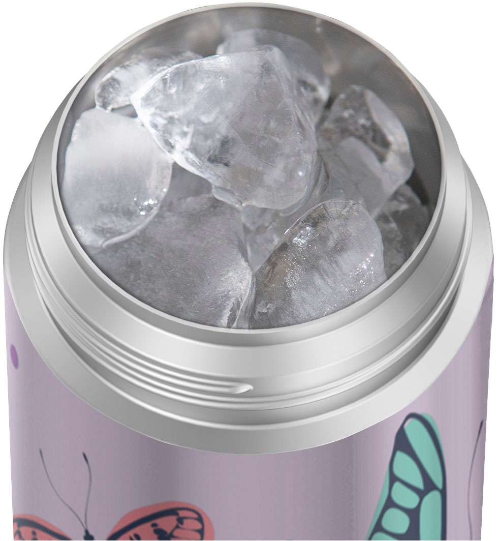 THERMOS Isolierflasche »FUNTAINER STRAW BOTTLE, doppelwandiger Edelstahl, spülmaschinenfest«, (1 tlg.), 0,35l, mit Silikonstrohalm, absolut dicht