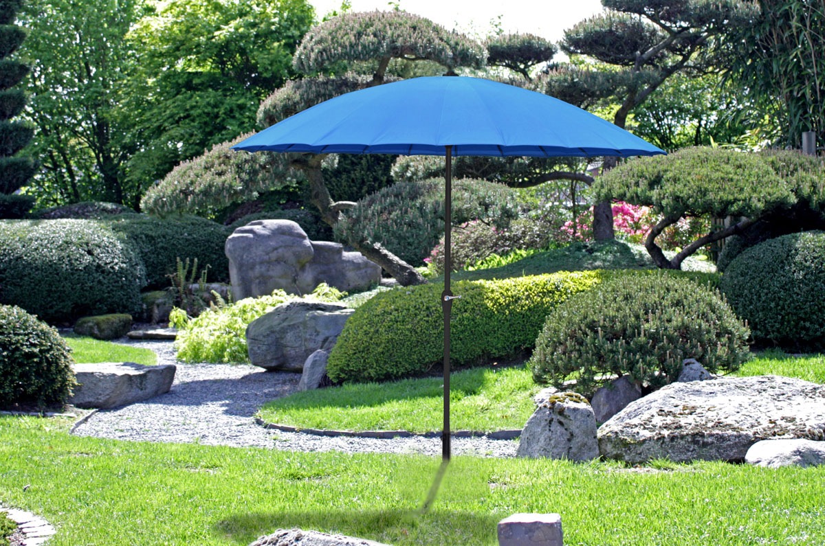 Garden Pleasure Sonnenschirm, mit 24 Streben, blau günstig online kaufen