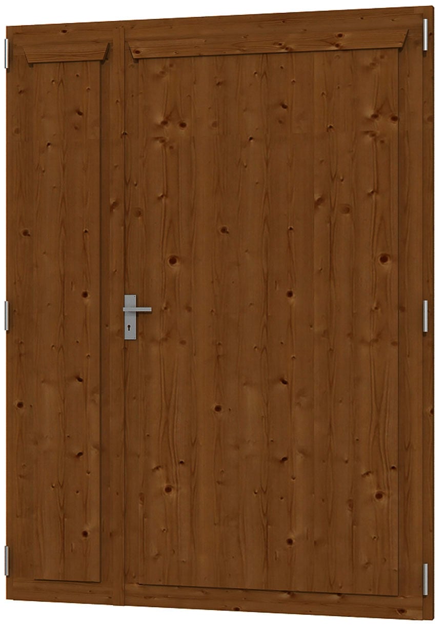 Doppelflügeltür SKANHOLZ, B:148cm H:198cm, braun, Holzwerkstoff, Türen, für Carports, 148 x 198 cm