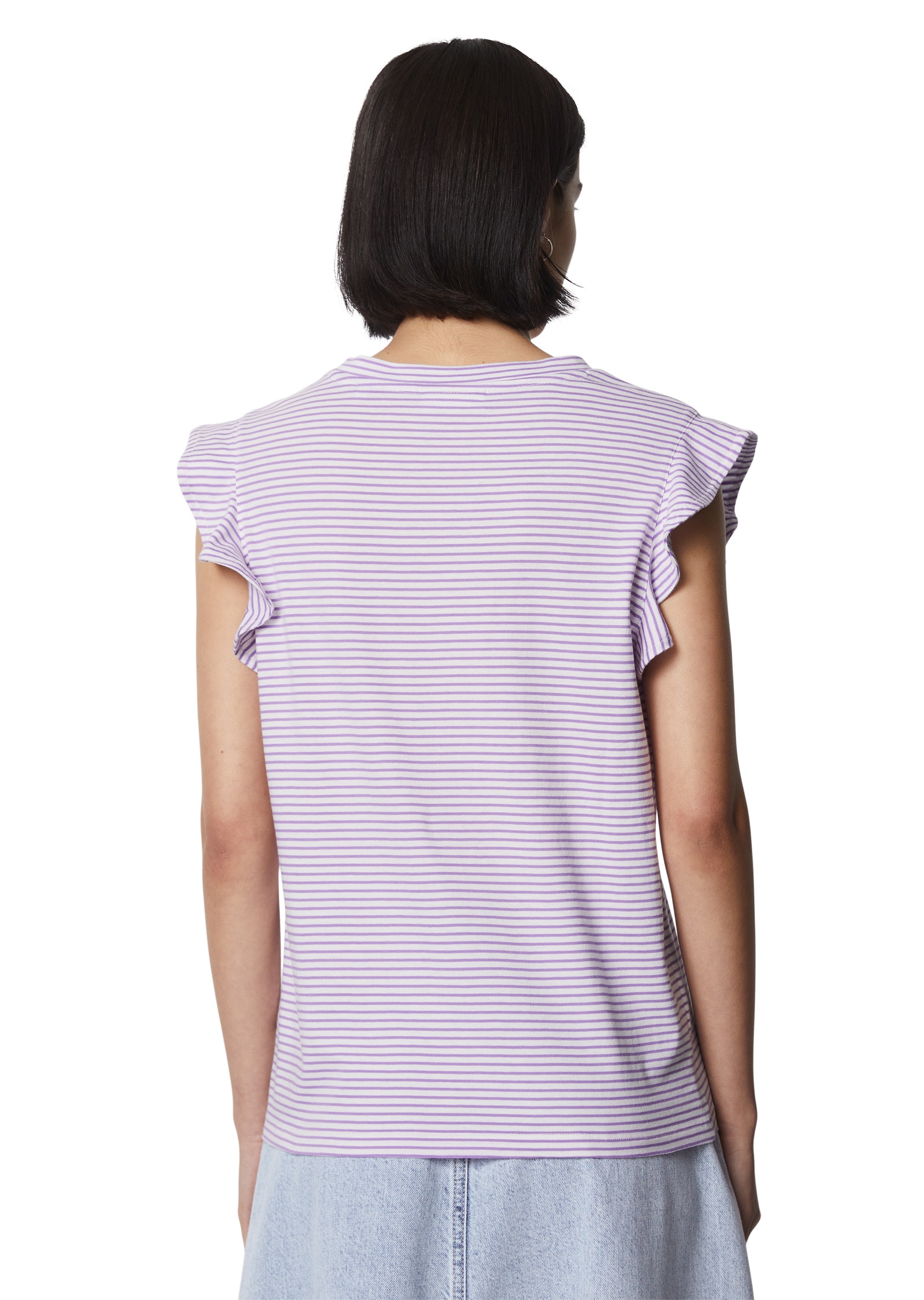 Marc O'Polo DENIM T-Shirt »mit kurzen Volantärmeln«
