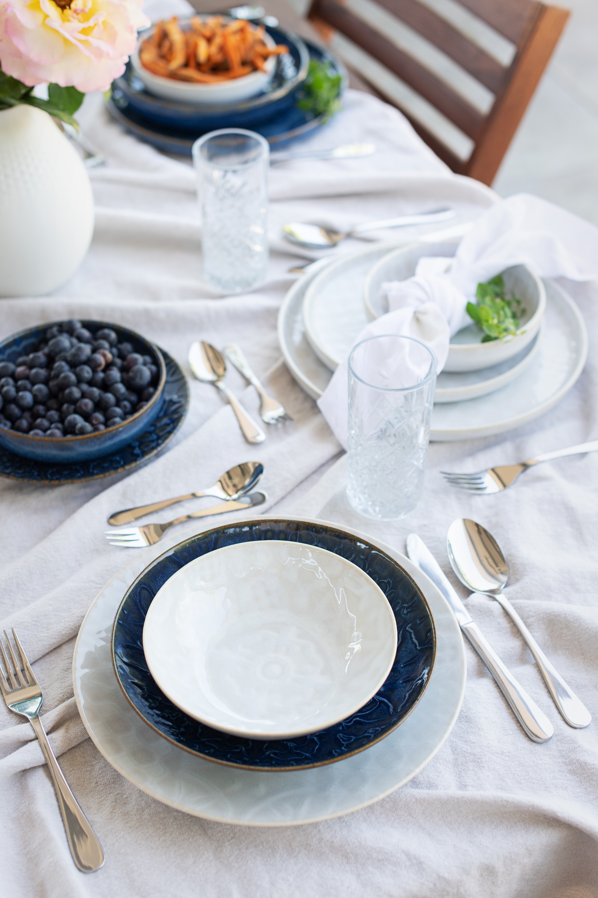 MÄSER Kombiservice »TRAD. TILES BLAU, Geschirr Set, Steinzeug«