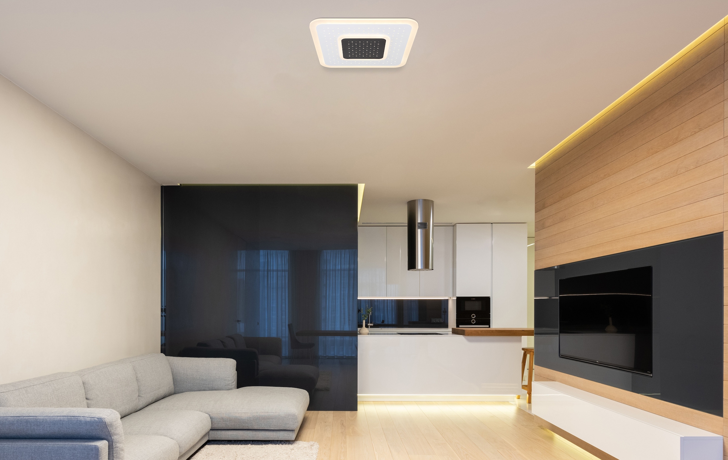 GLOBO LIGHTING LED Deckenleuchte »GISELL«, Leuchtmittel LED-Modul | LED fest integriert, Deckenlampe/quadratisch/Wohnzimmer/Schlafzimmer/elegant