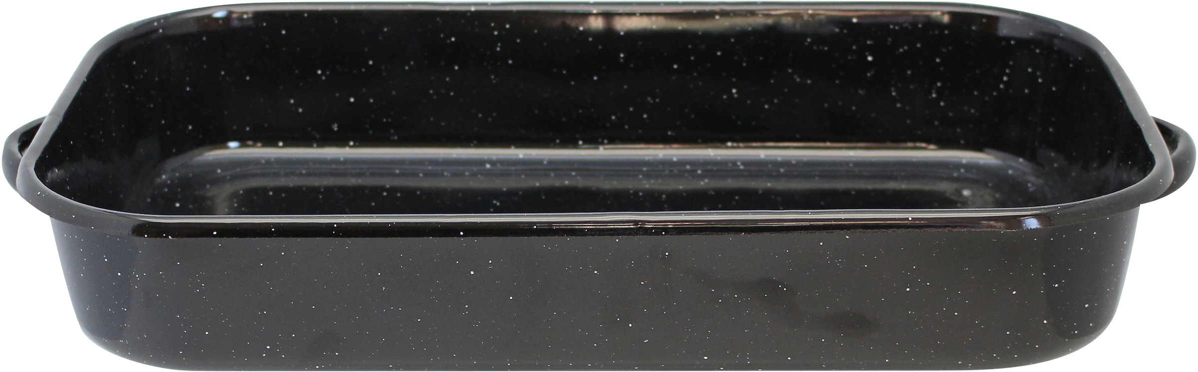 ELO BASIC Bratpfanne "Basic", Ø 38cm + Höhe 6cm, schwarz, Pfannen, Auflaufform, emaillierte hohle Seitengriffe, 38 cm