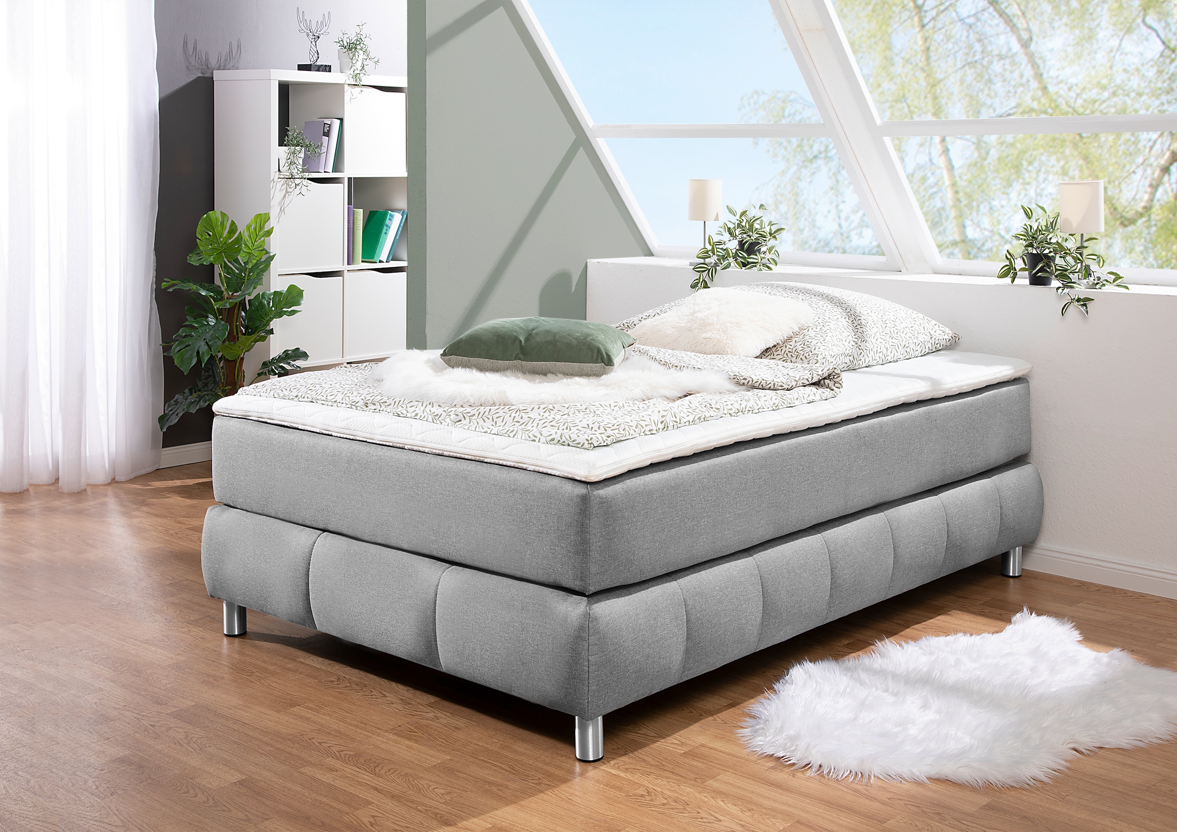 Home affaire Boxspringbett "Salo" Ohne Kopfteil, inkl. Topper, auch in Über günstig online kaufen