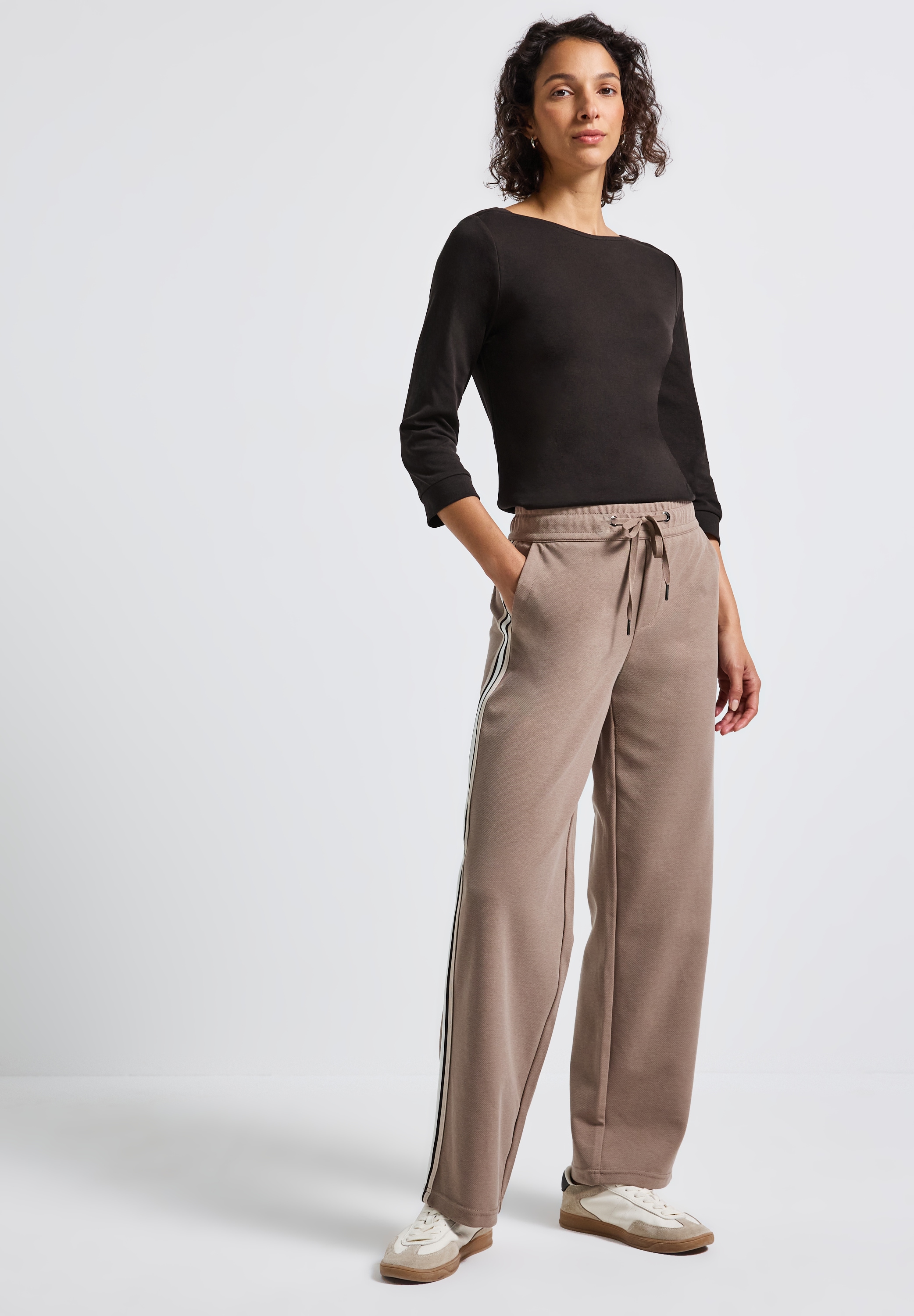 STREET ONE 3/4-Arm-Shirt, aus reiner Baumwolle