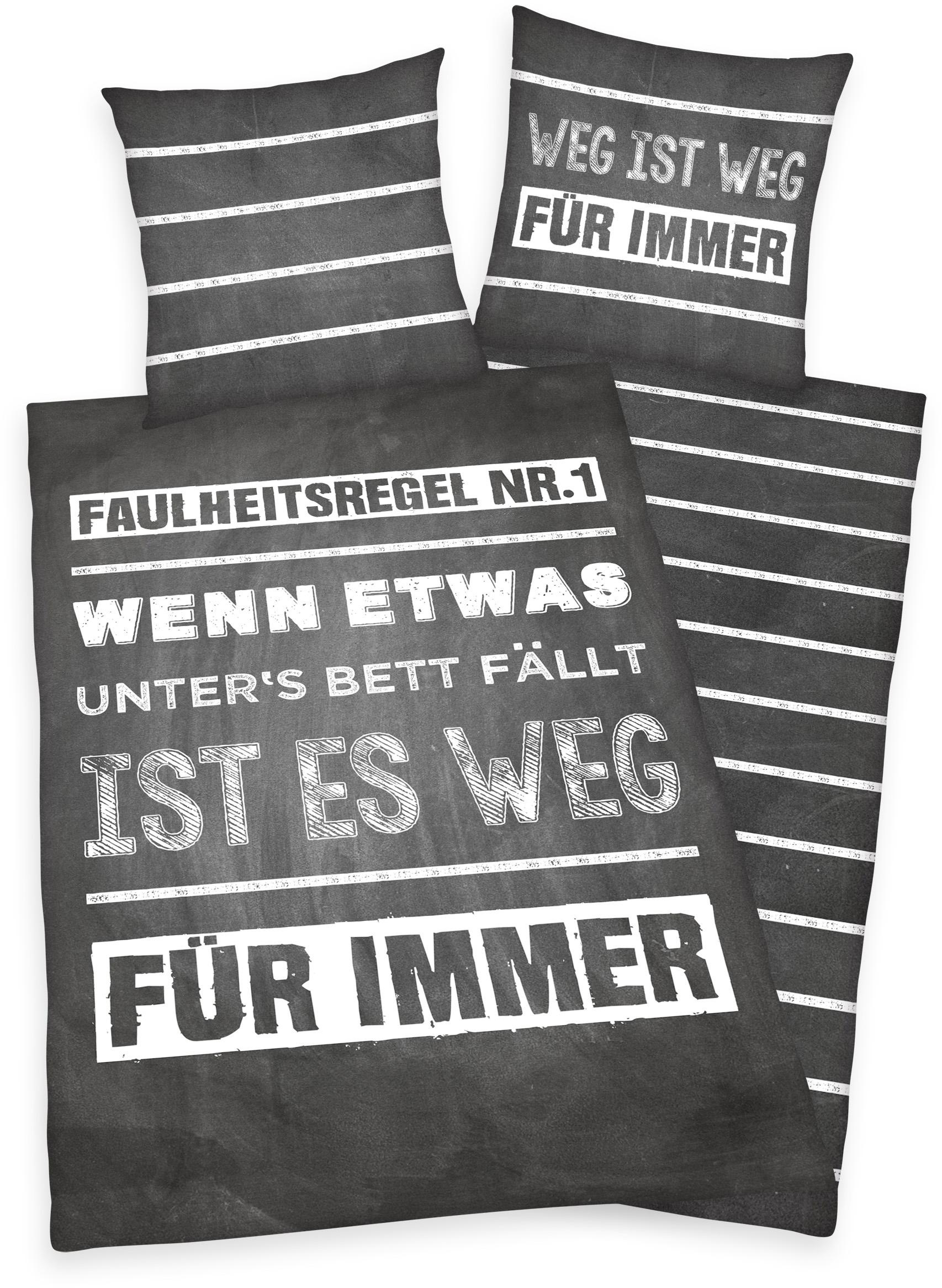 Herding Young Collection Jugendbettwäsche "Faulheit" 2 Stk. tlg. Sprüche- u günstig online kaufen